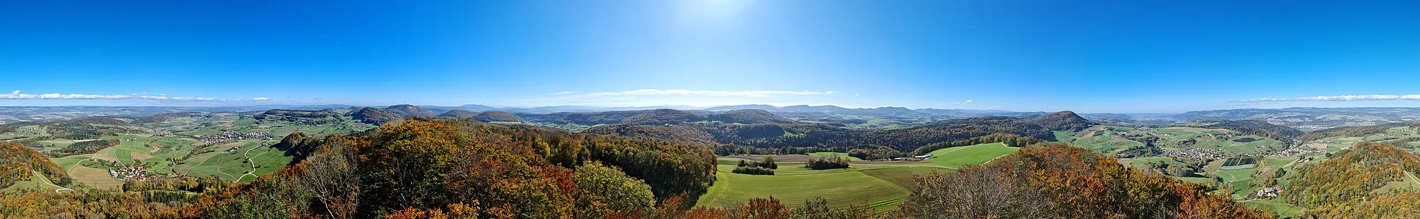 Photo showing: 360° Panorama vom Cheisacherturm