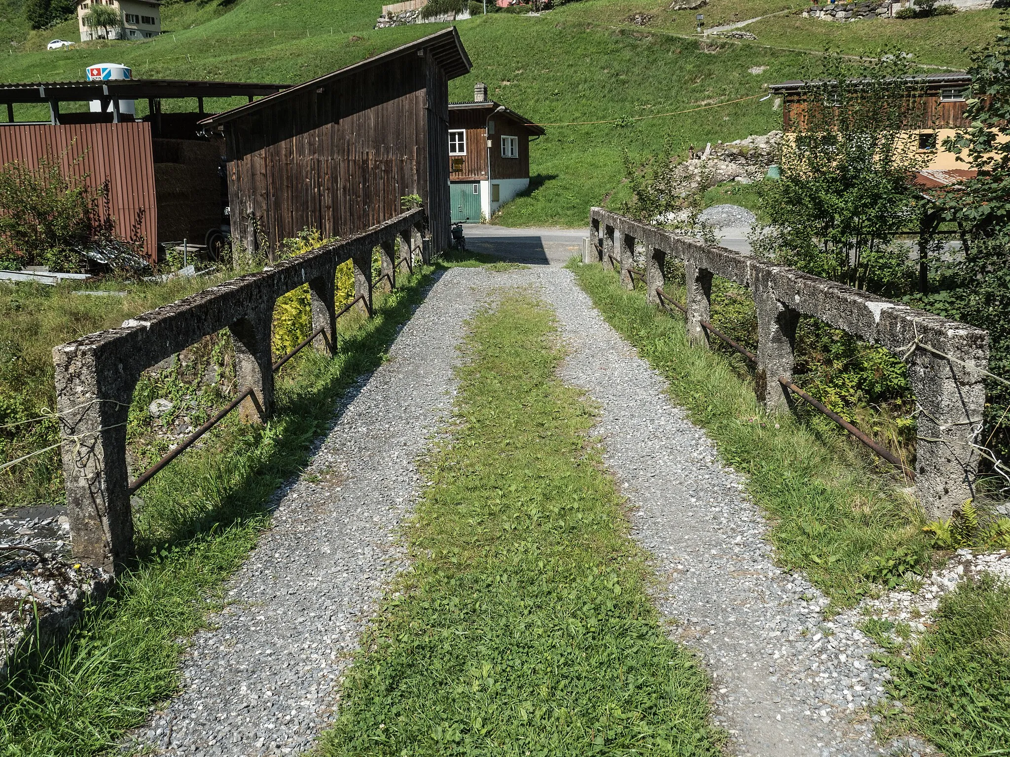 Photo showing: Gafarraweg Road Bridge over the Seez River, Schwendi im Weisstannental, Canton of St. Gallen, Switzerland