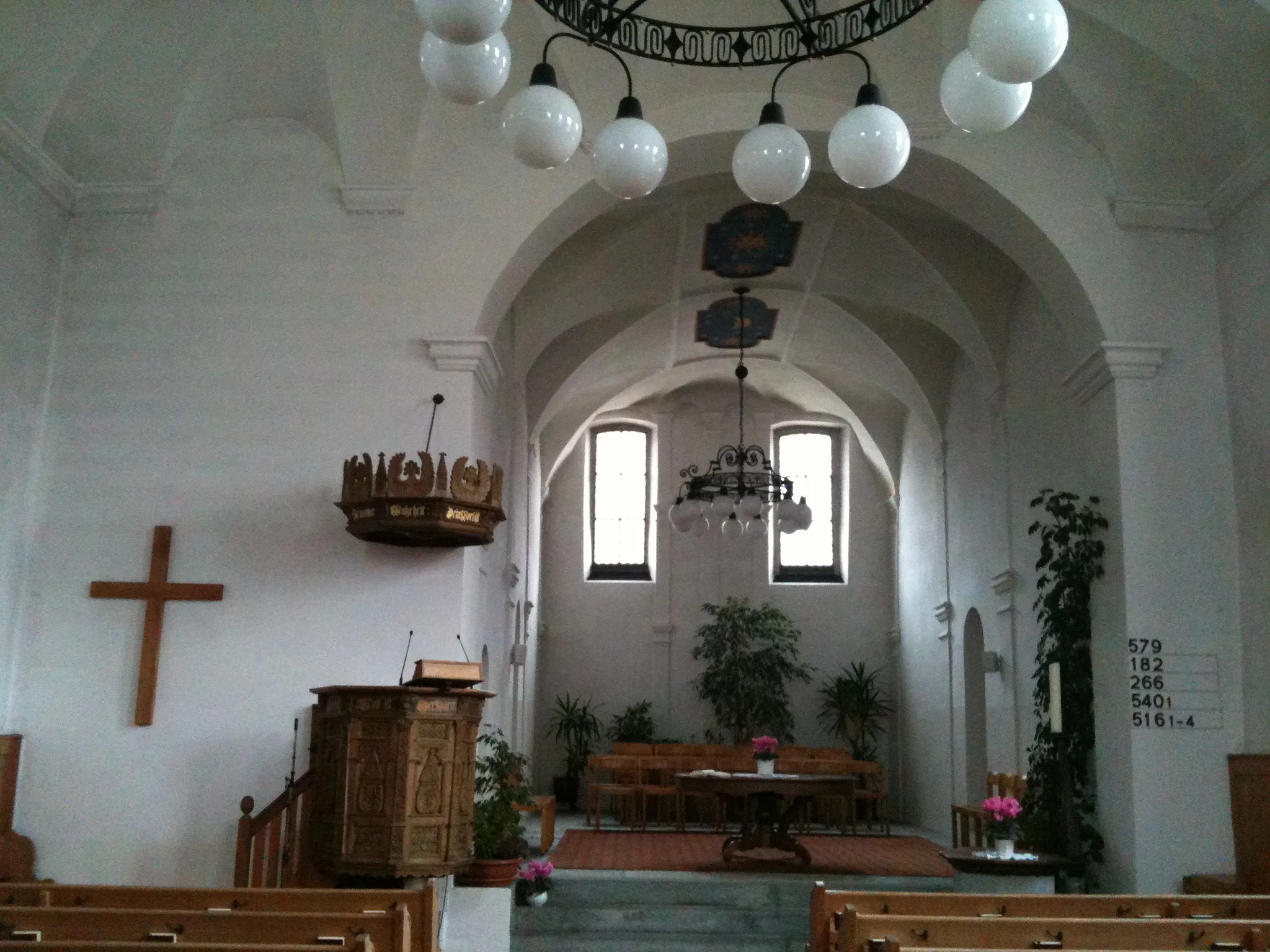 Photo showing: Inneres der Reformierte Kirche Zizers