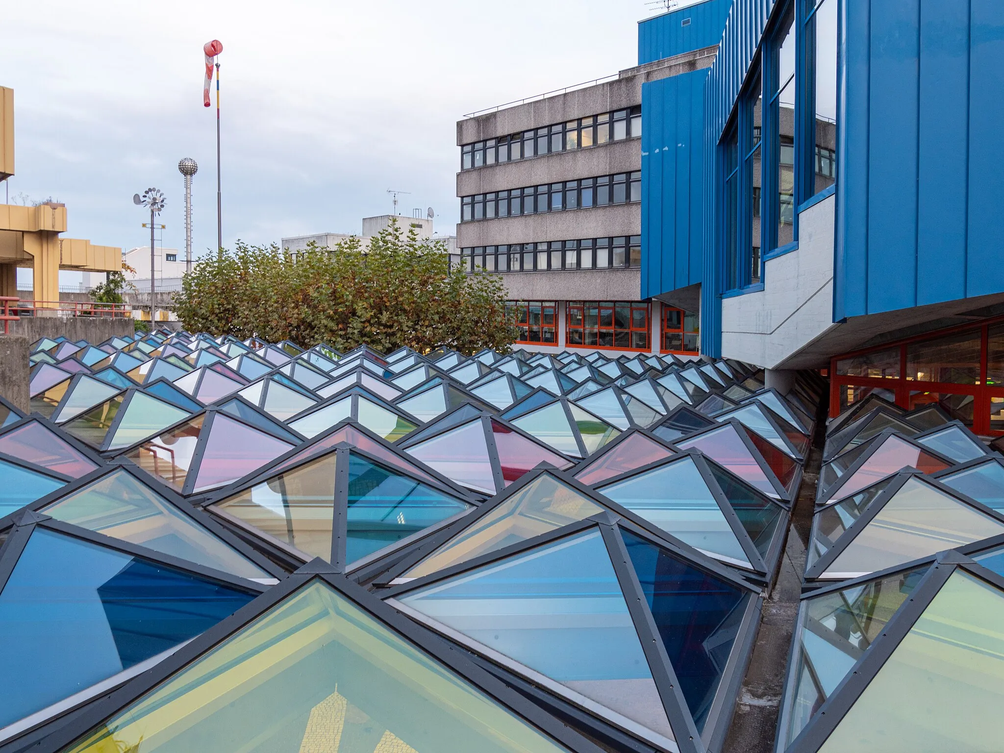 Photo showing: Glaspyramidendach an der Universität Konstanz