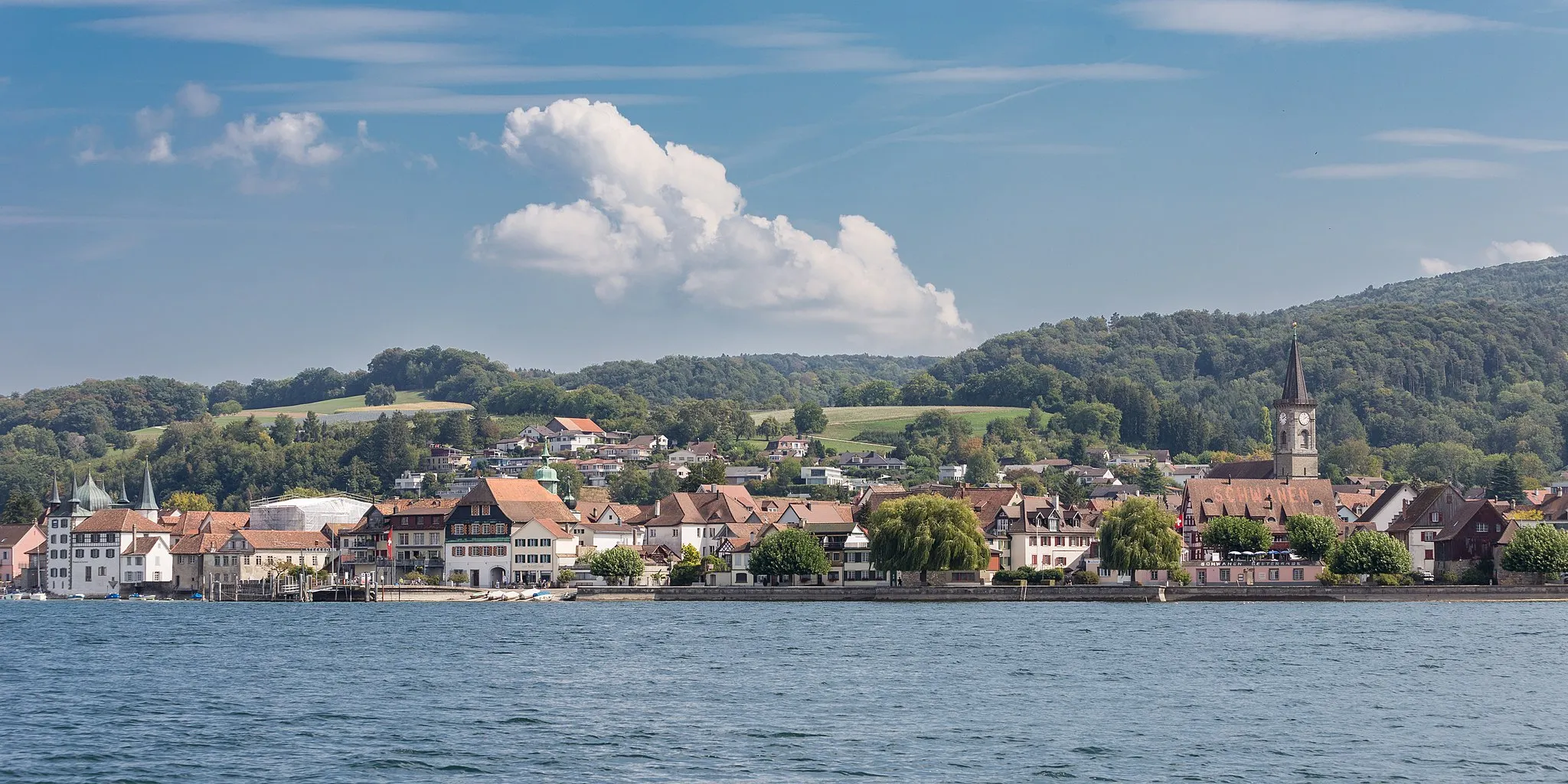 Photo showing: "Skyline" of Steckborn at Lake of Constance