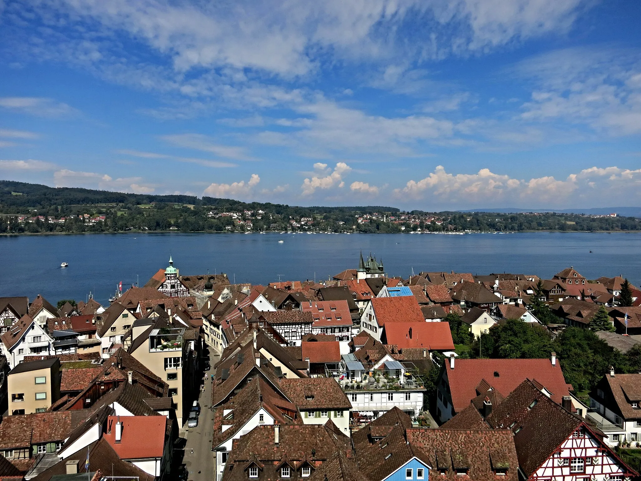 Photo showing: Aussicht von der Evangelischen Kirche Steckborn Richtung Norden