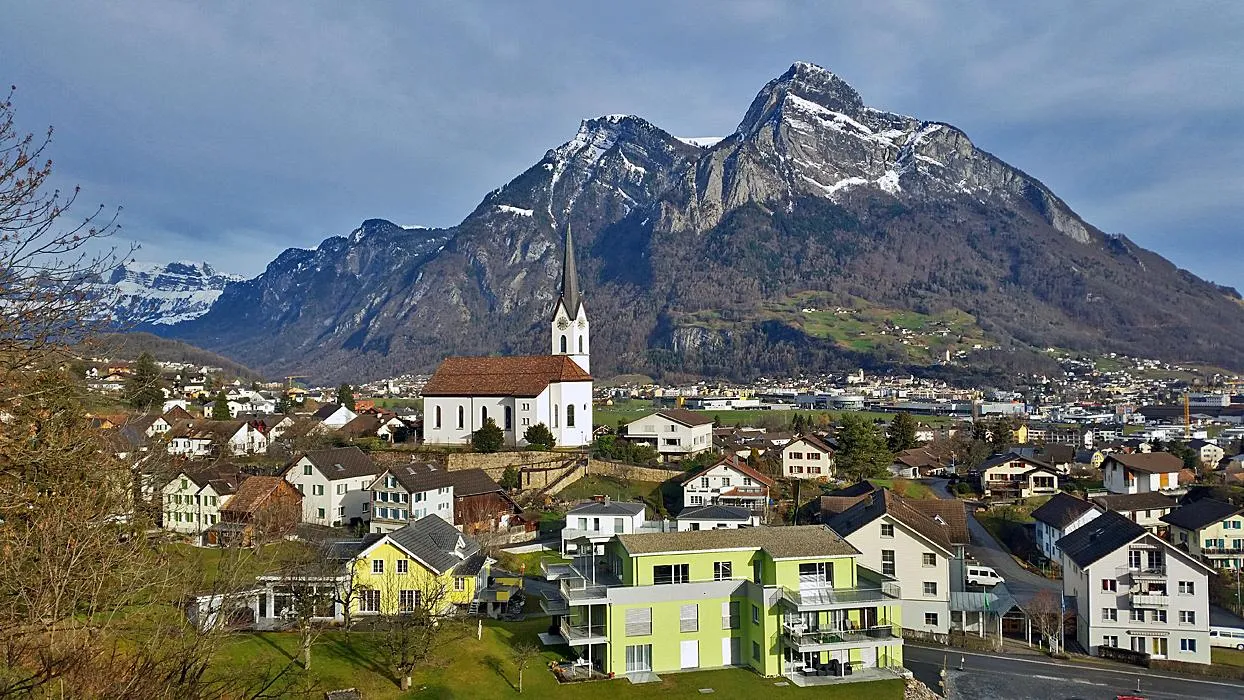 Photo showing: Das Dorf Wangs, Kanton St. Gallen