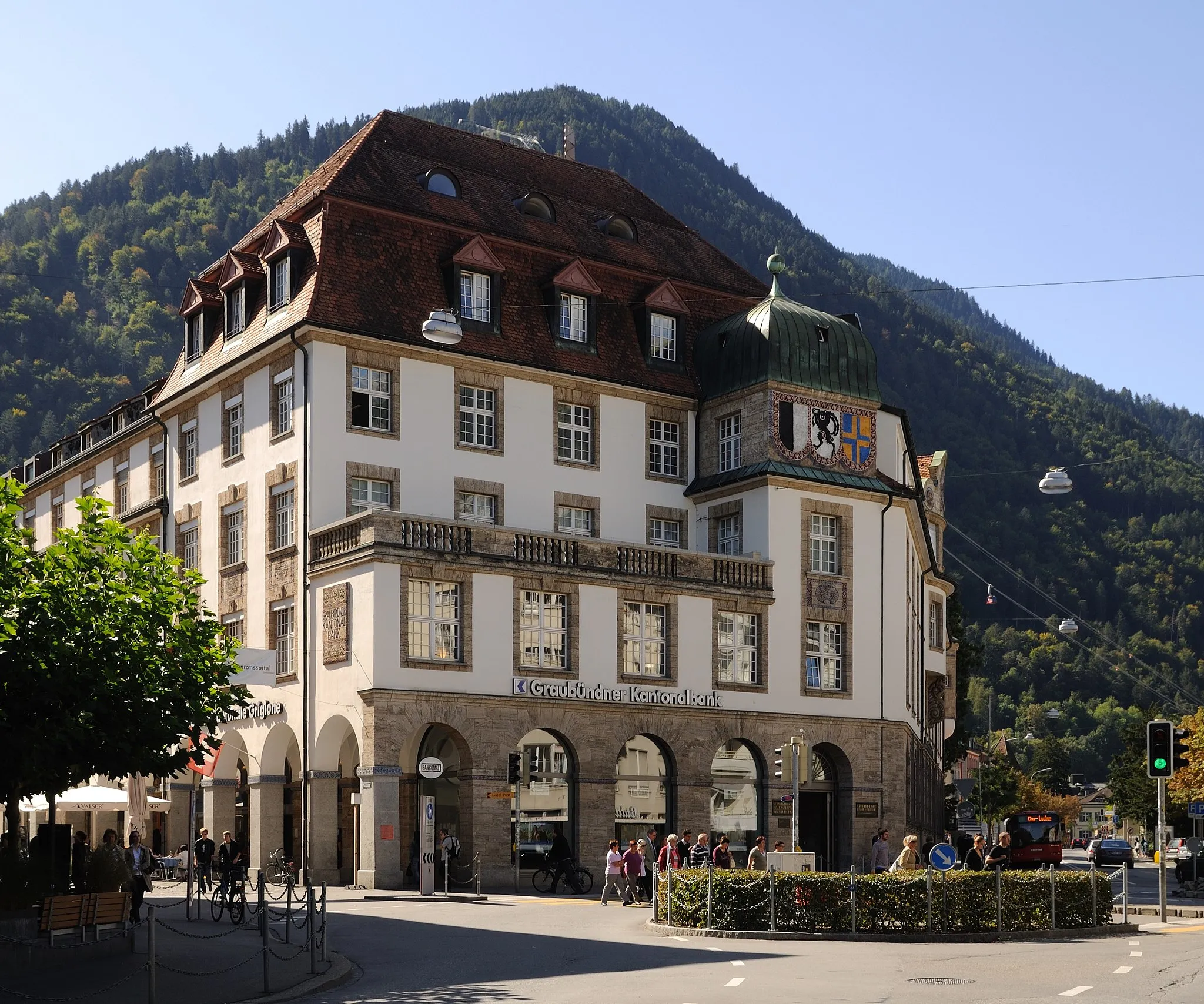 Photo showing: Chur: Hauptstelle der Graubündner Kantonalbank