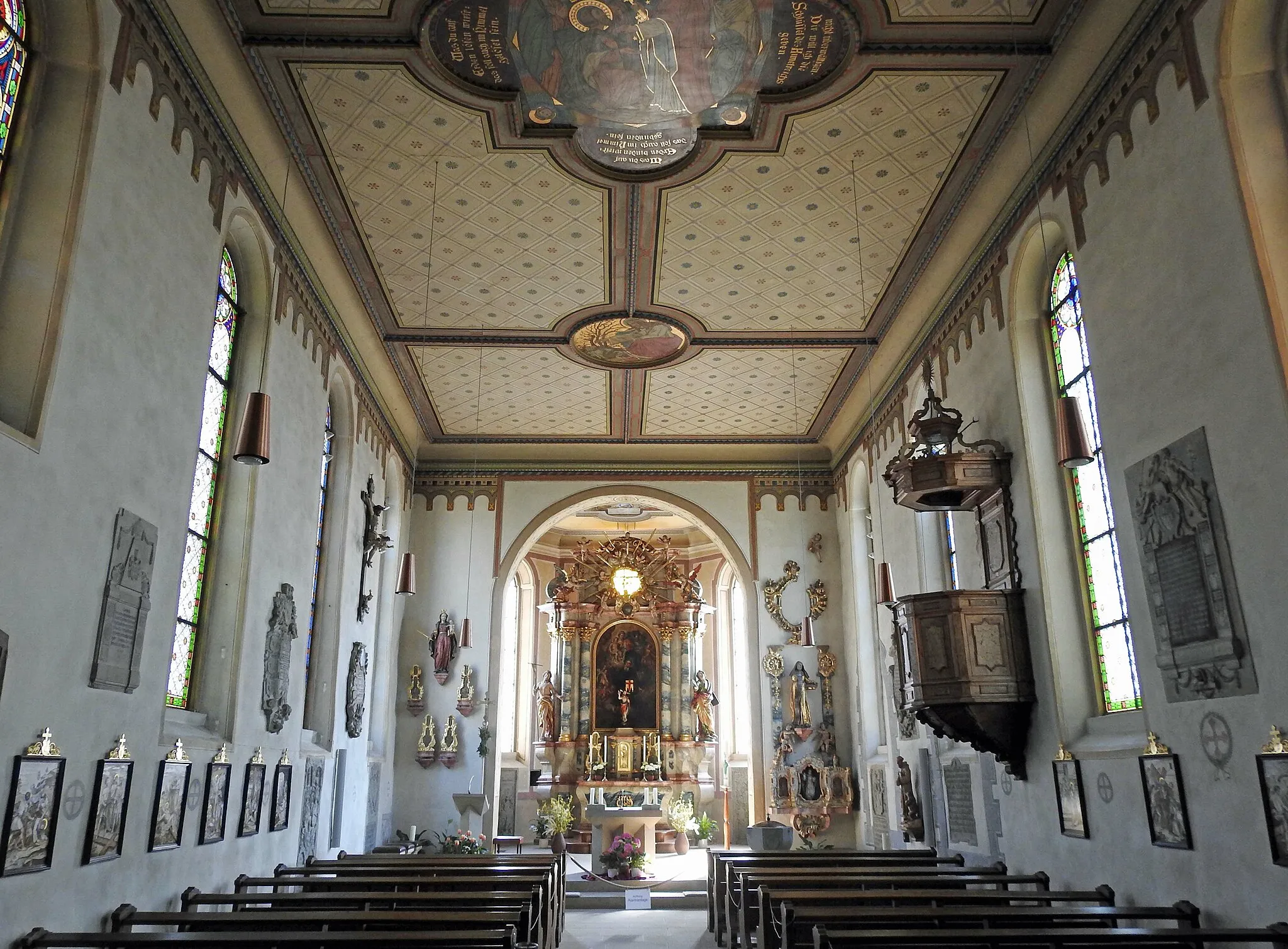 Photo showing: Kirche St. Gallus in Möggingen (Radolfzell) - Innenansicht