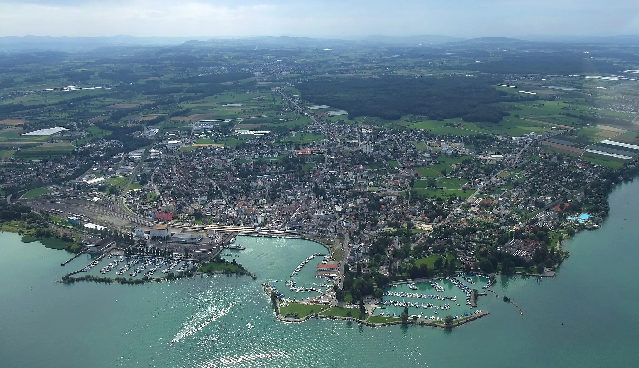 Photo showing: Aerial view of Romanshorn, Switzerland