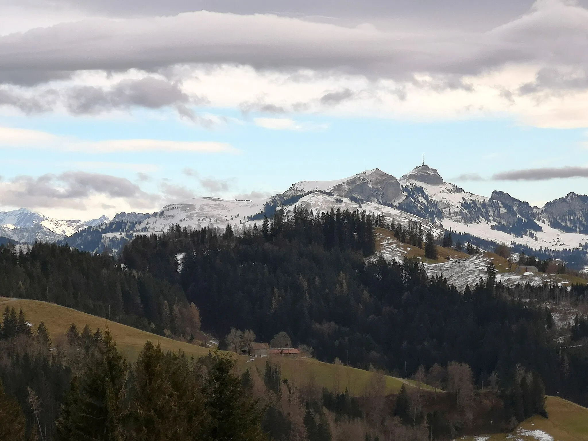 Photo showing: Hoher Kasten from Hohe Buche, Trogen, 1122 m