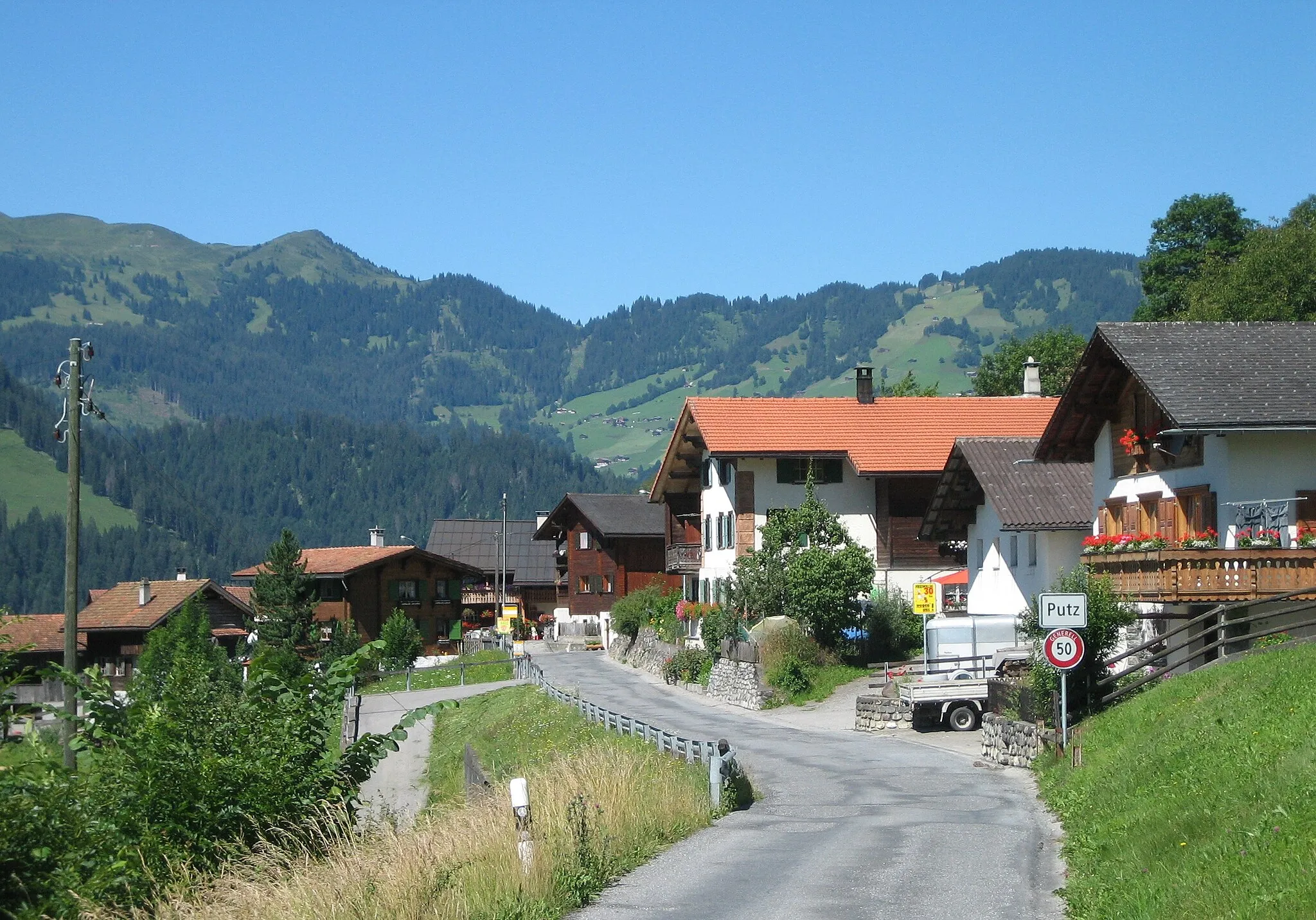 Photo showing: Ortsteil Putz in Luzein GR