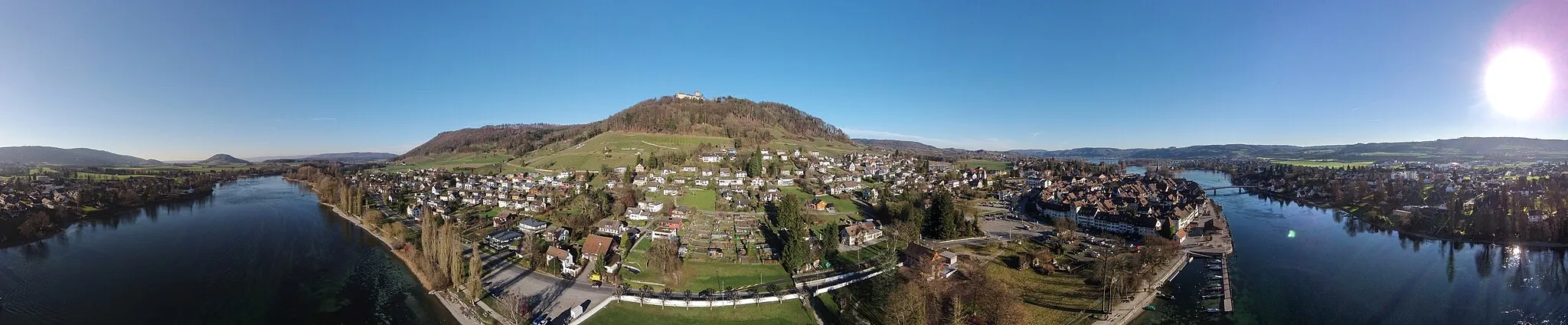Photo showing: Switzerland, Canton of Schaffhausen, aerial views of Stein am Rhein