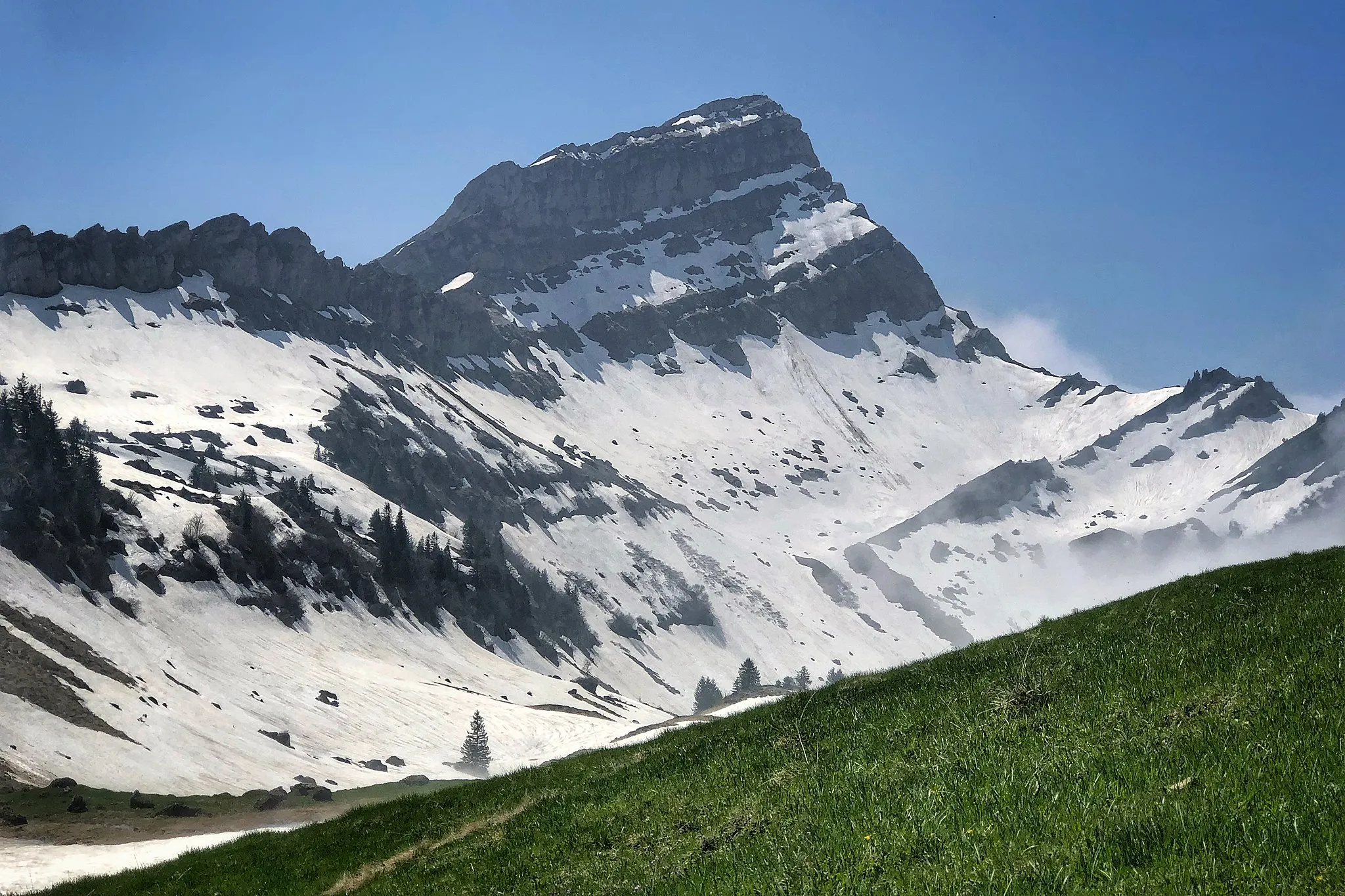 Photo showing: Ansicht des Speer 1950m von der Bremacher Höchi aus gesehen