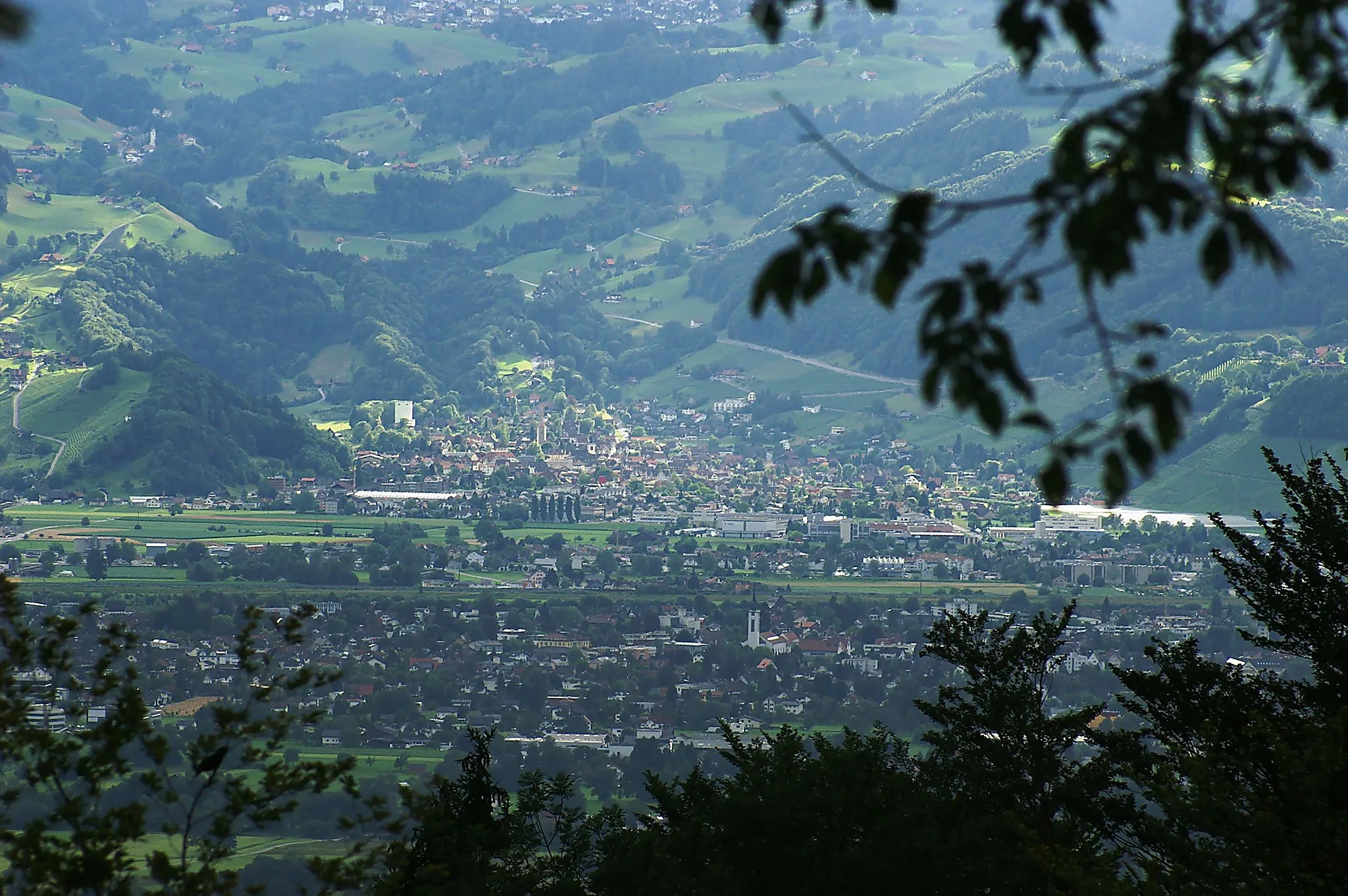 Photo showing: Berneck SG gesehen vom Oberfallenberg in Dornbirn