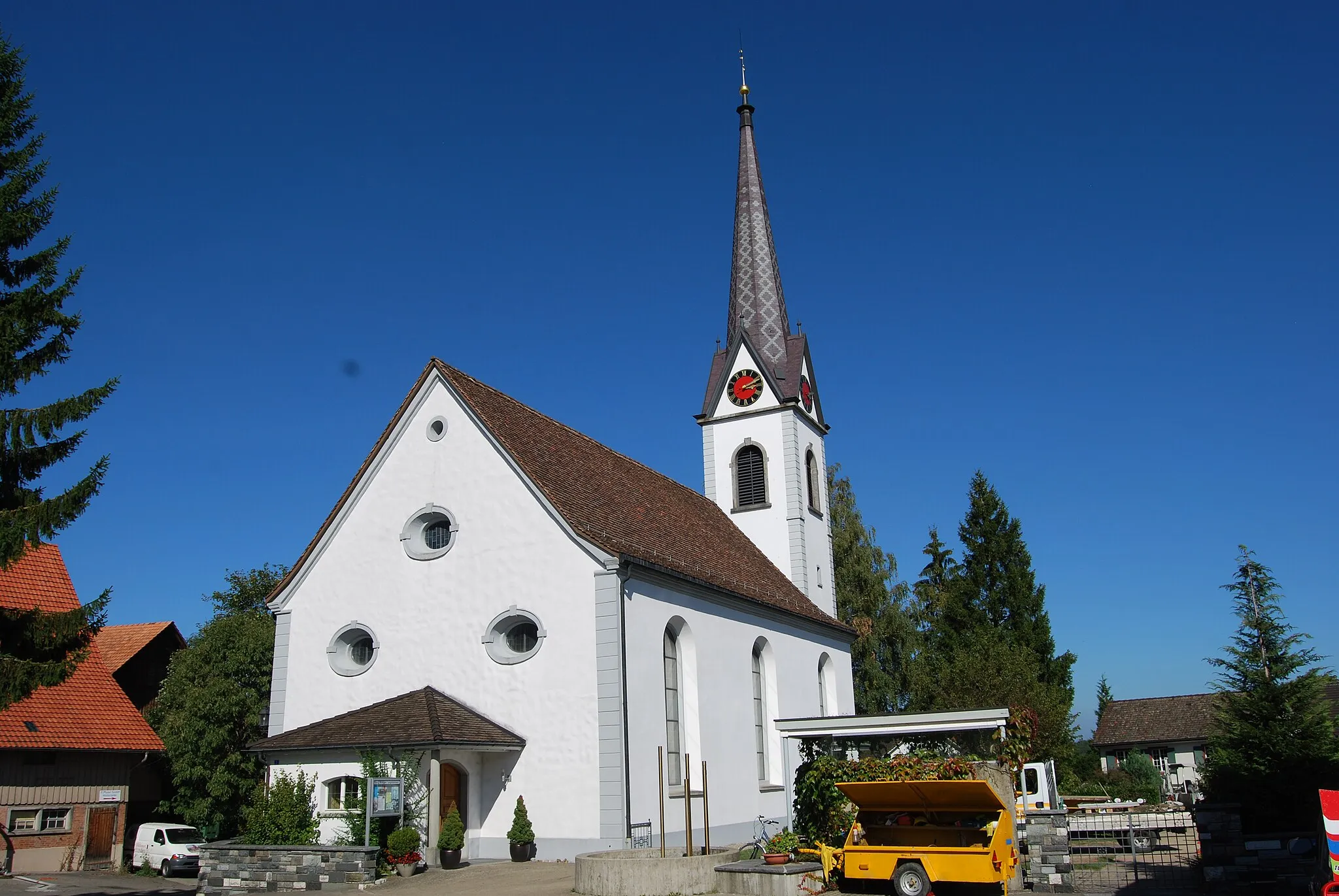 Photo showing: Protestant church at Langrickenbach (KGS n. 11020), canton of Thurgovia, Switzerland