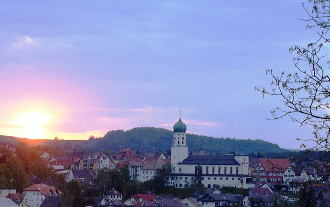 Photo showing: Sunrise at Stockach looking from Nellenburg.