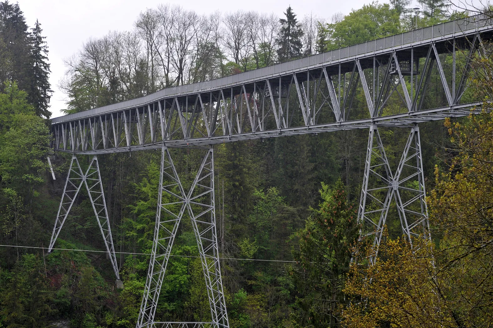 Photo showing: Truss bridge Haggen–Stein over the Sitter; St. Gallen and Appenzell Ausserrhoden, Switzerland.