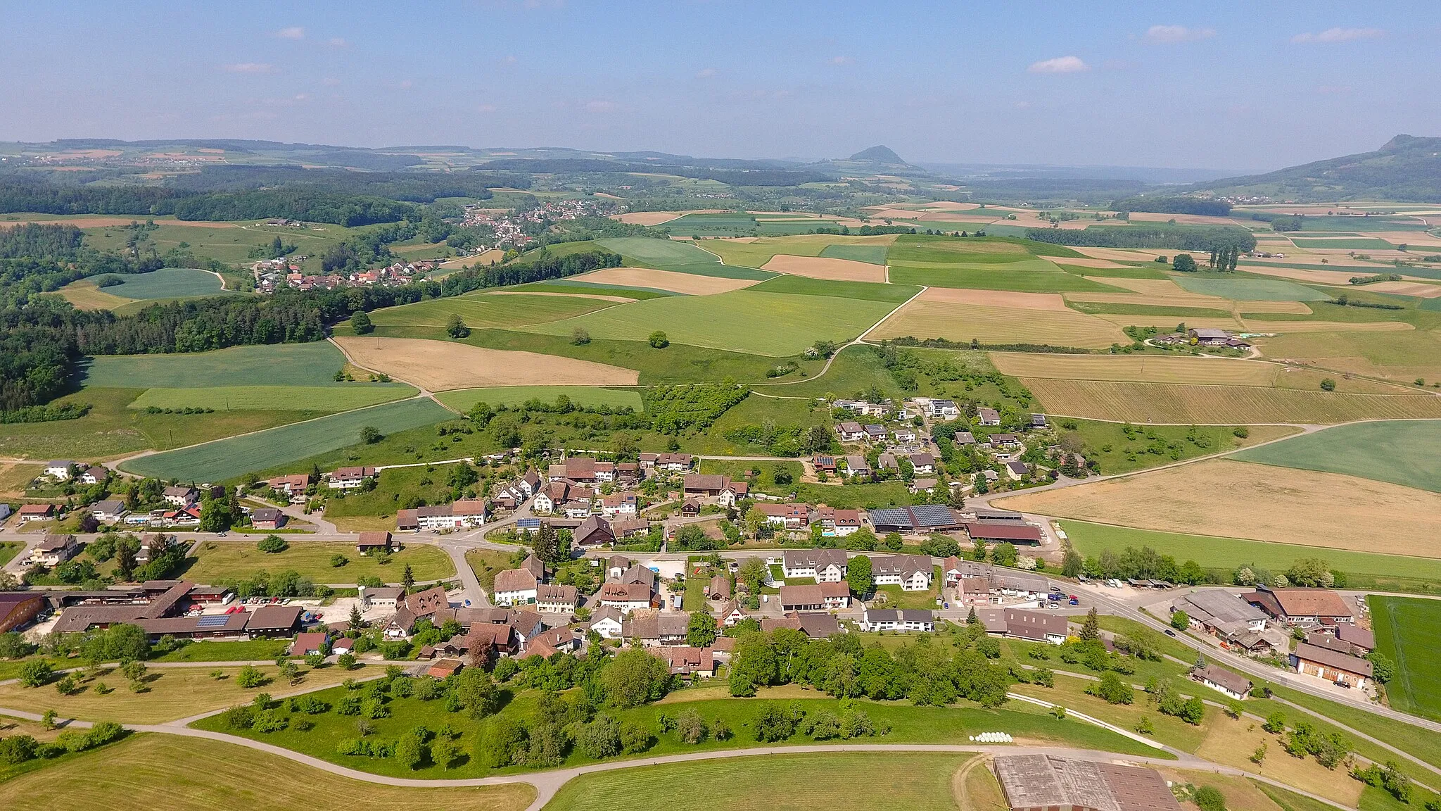 Photo showing: Switzerland, Canton of Schaffhausen, aerial view of Bibern/SH