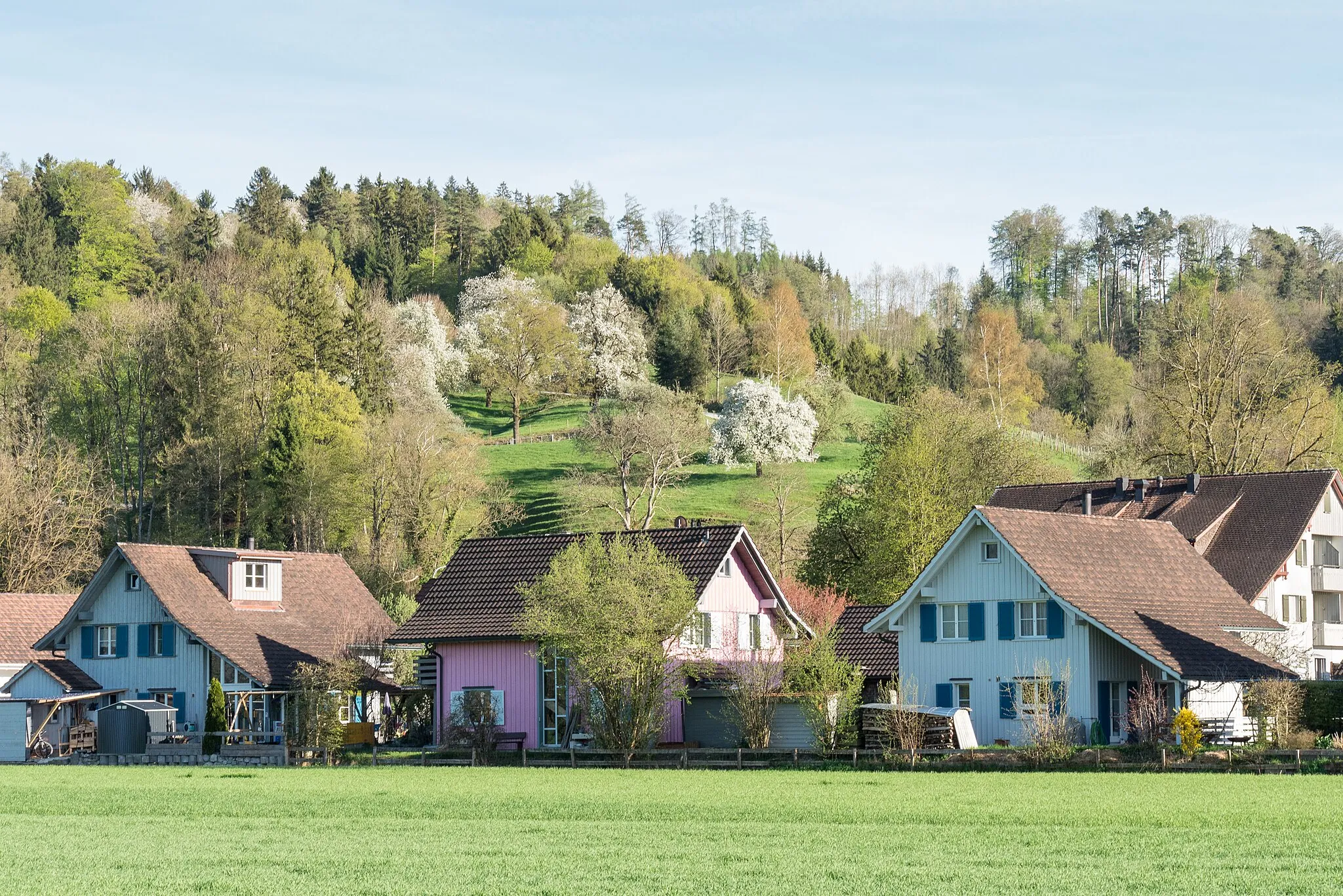 Photo showing: Holzhäuser in Eschikofen (Hüttlingen) TG