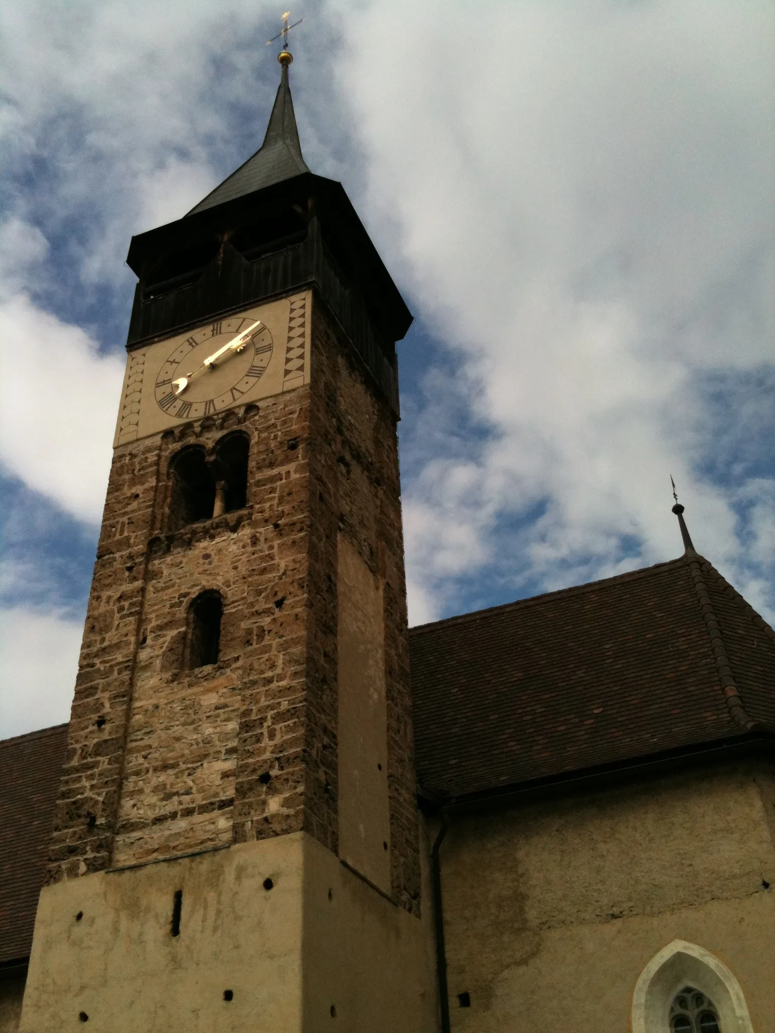Photo showing: Kirchturm in Scharans, Kanton Graubünden