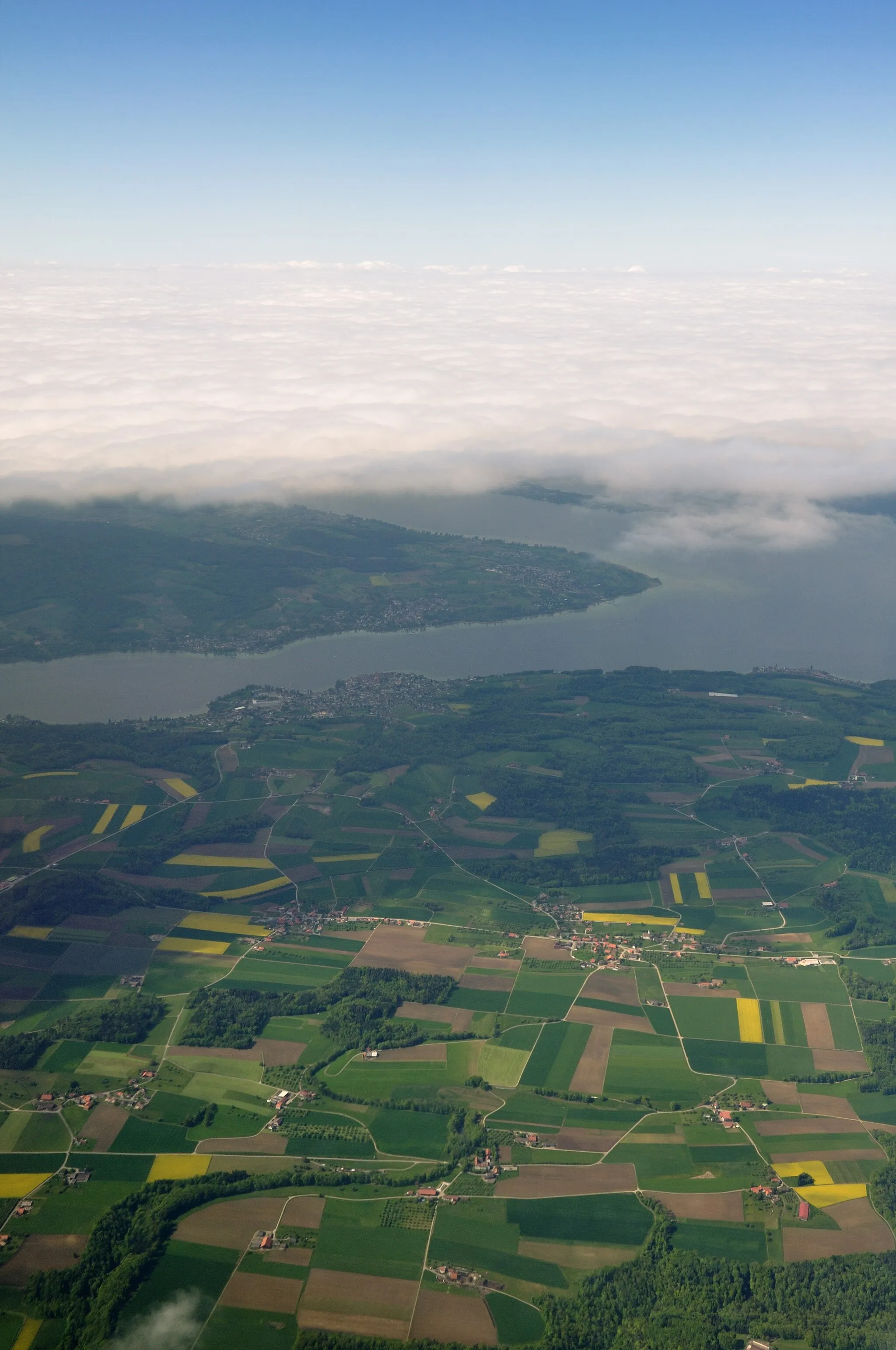 Photo showing: Switzerland, Thurgau,  aerial view overhead Müllheim