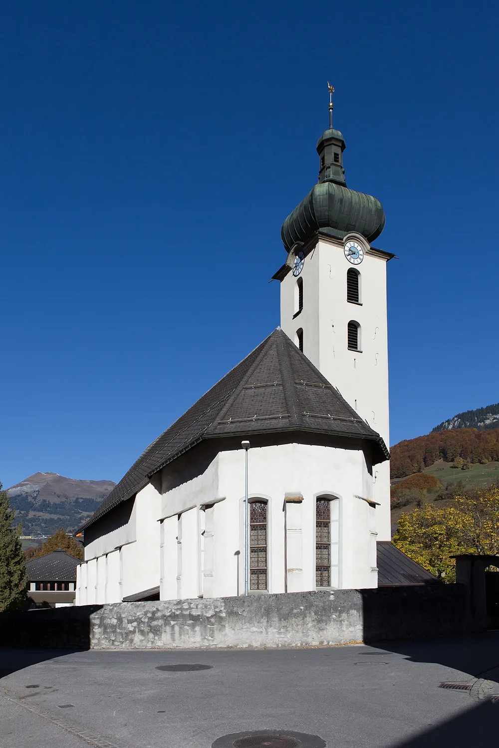 Photo showing: Reformierte Kirche in Schiers (GR)
