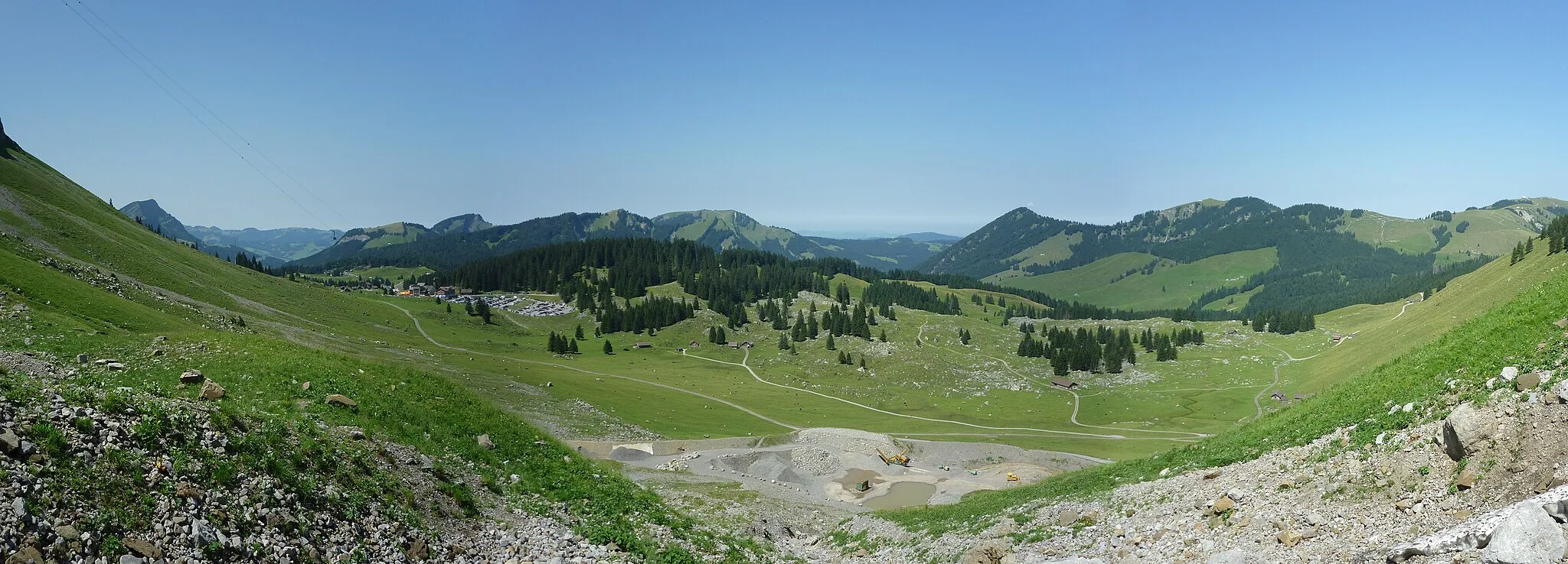Photo showing: Panorama picture of the Schwägalp, combined out of 3 single pictures
