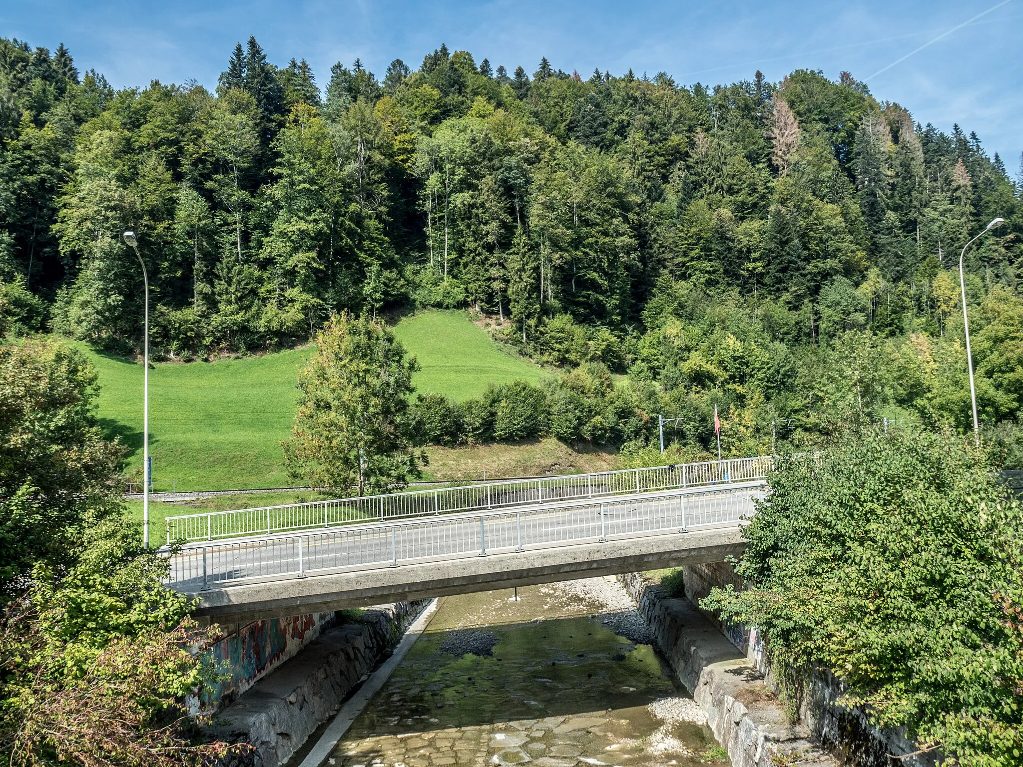 Photo showing: Tösstalstrasse Road Bridge (South) over the Töss River, Fischenthal, Canton of Zurich, Switzerland