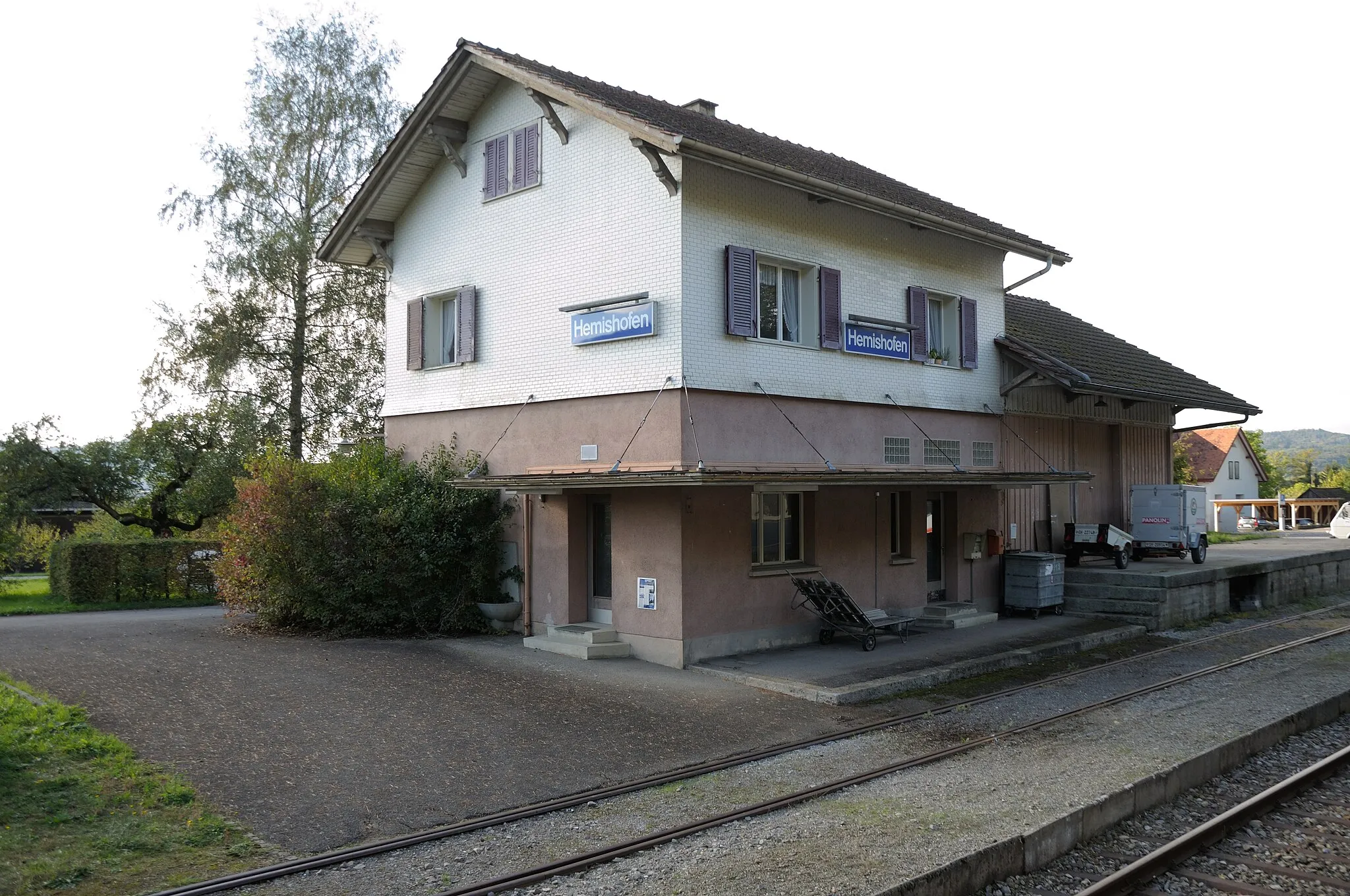 Photo showing: Switzerland, Canton of Schaffhausen, views along the museum railway line between Rielasingen (Germany) and Etzwilen (Switzerland)