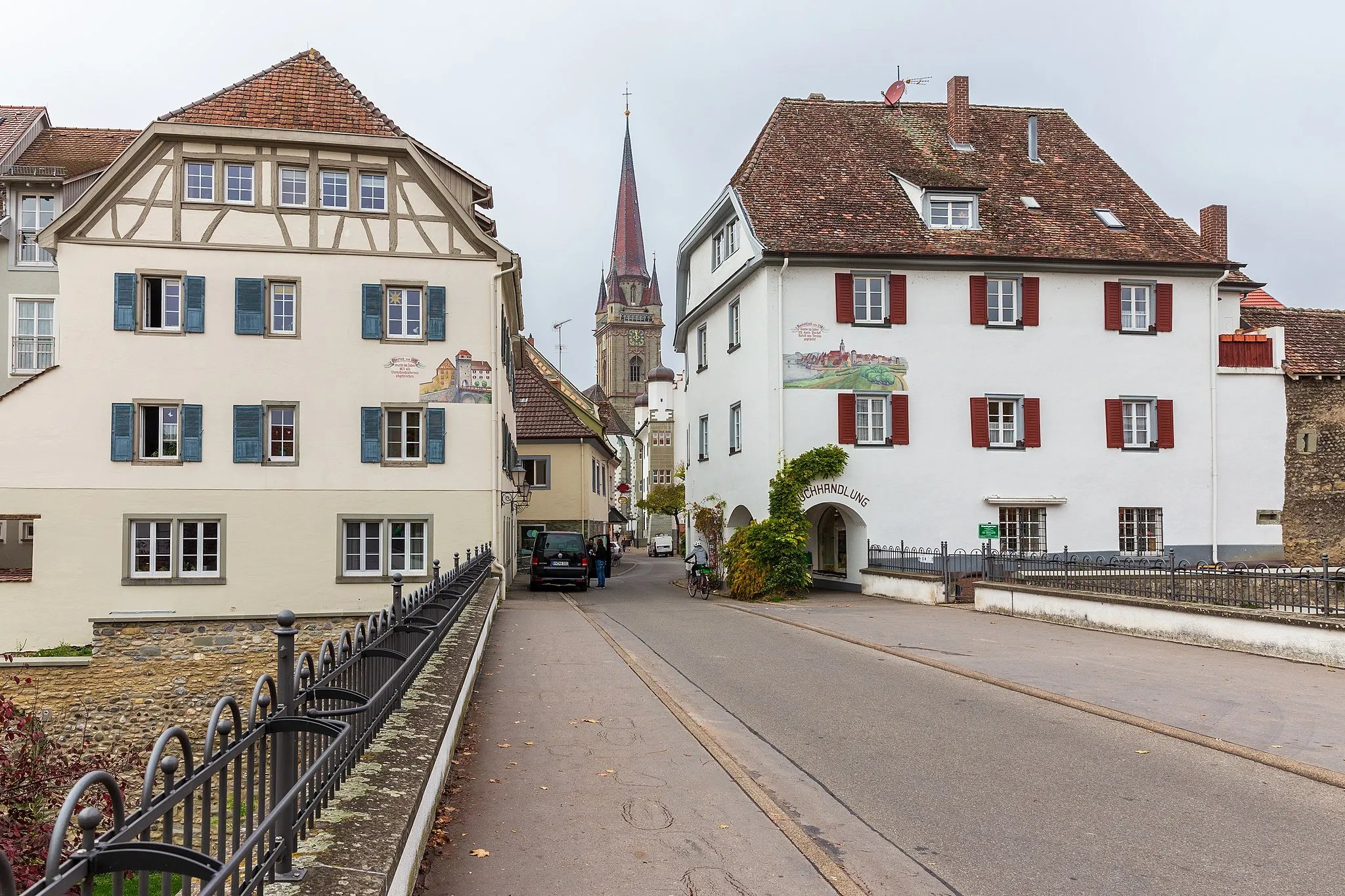 Photo showing: Obertor(straße) und Münster Radolfzell