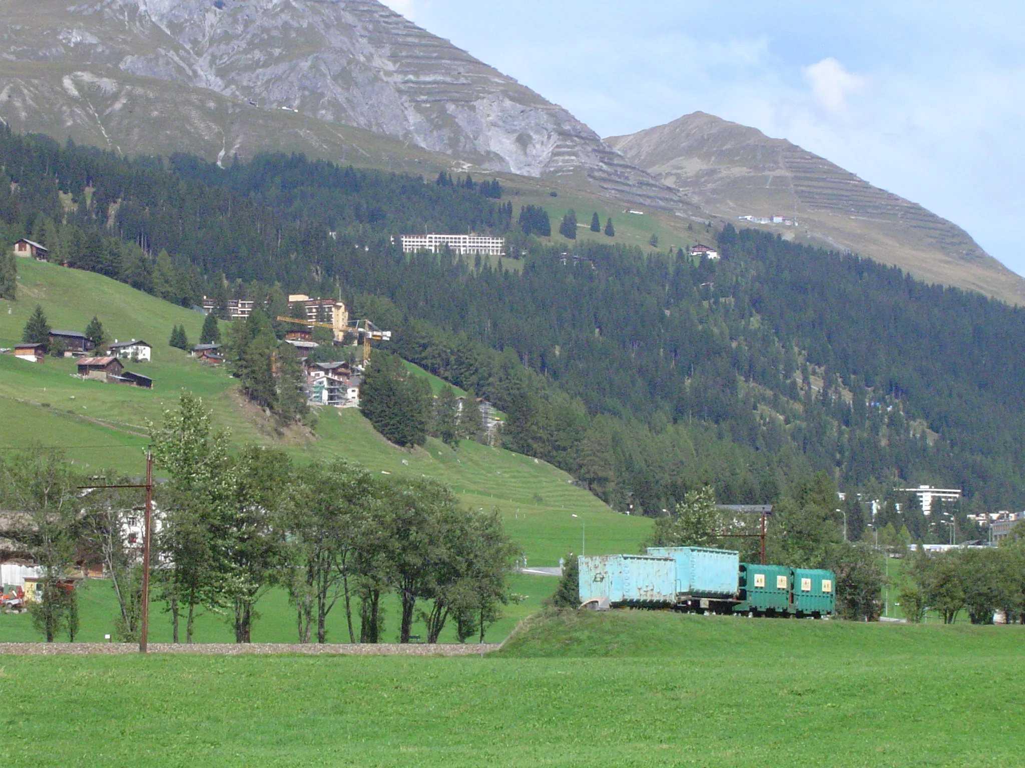 Photo showing: Davos, Berghotel Schatzalp gezien vanuit het dal