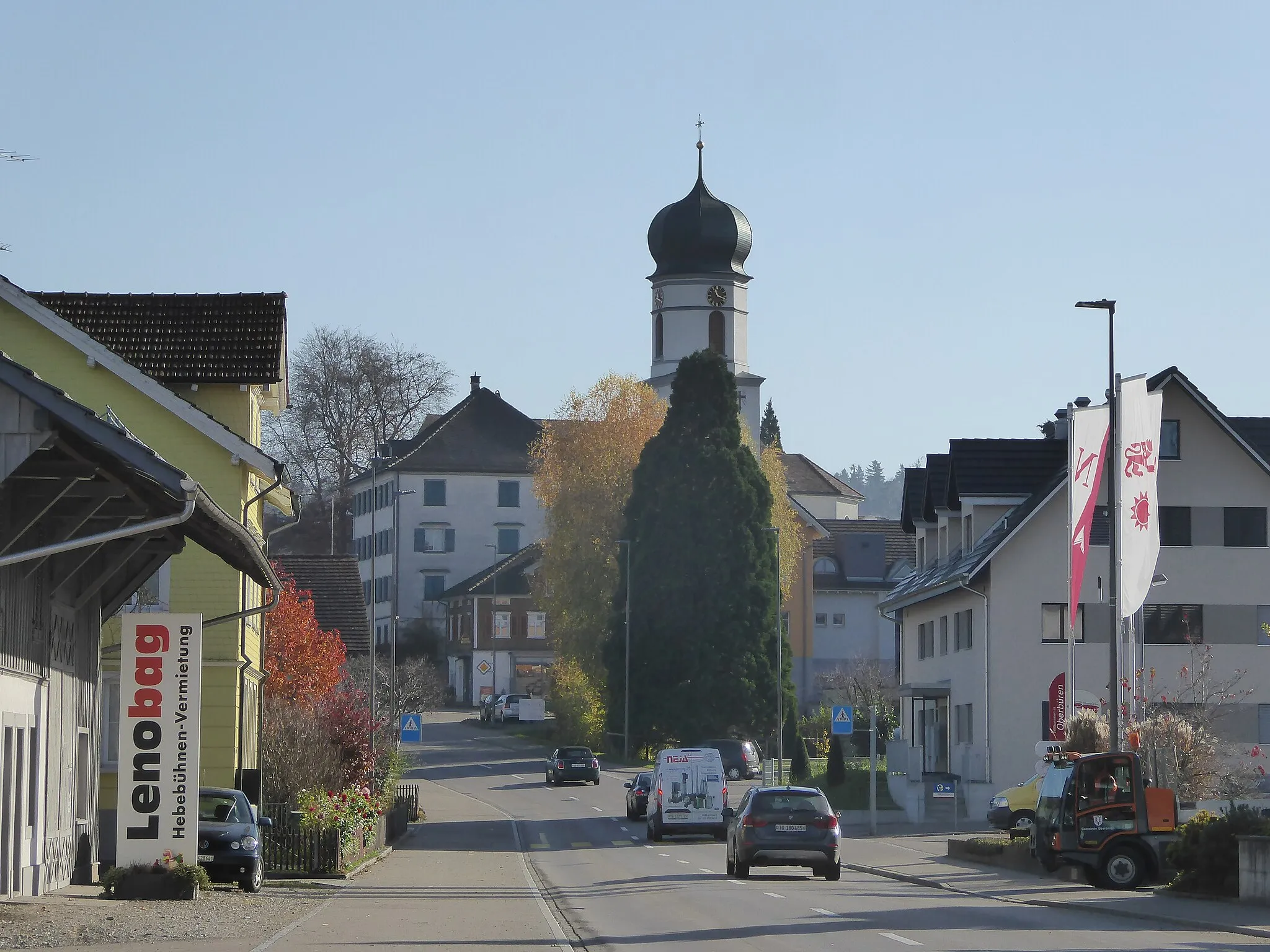 Photo showing: Oberbüren: Dorfstrasse aus Wil SG kurz vor dem Dorfzentrum