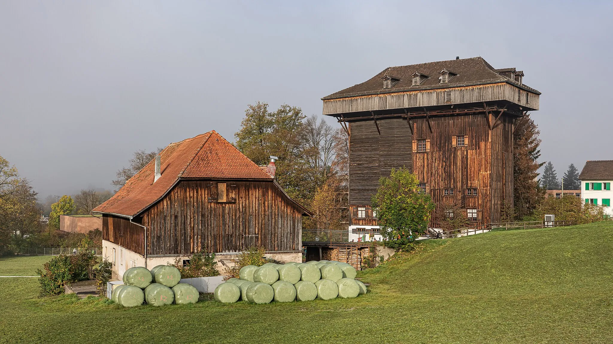 Photo showing: Wooden tower in St. Gallen, Switzerland