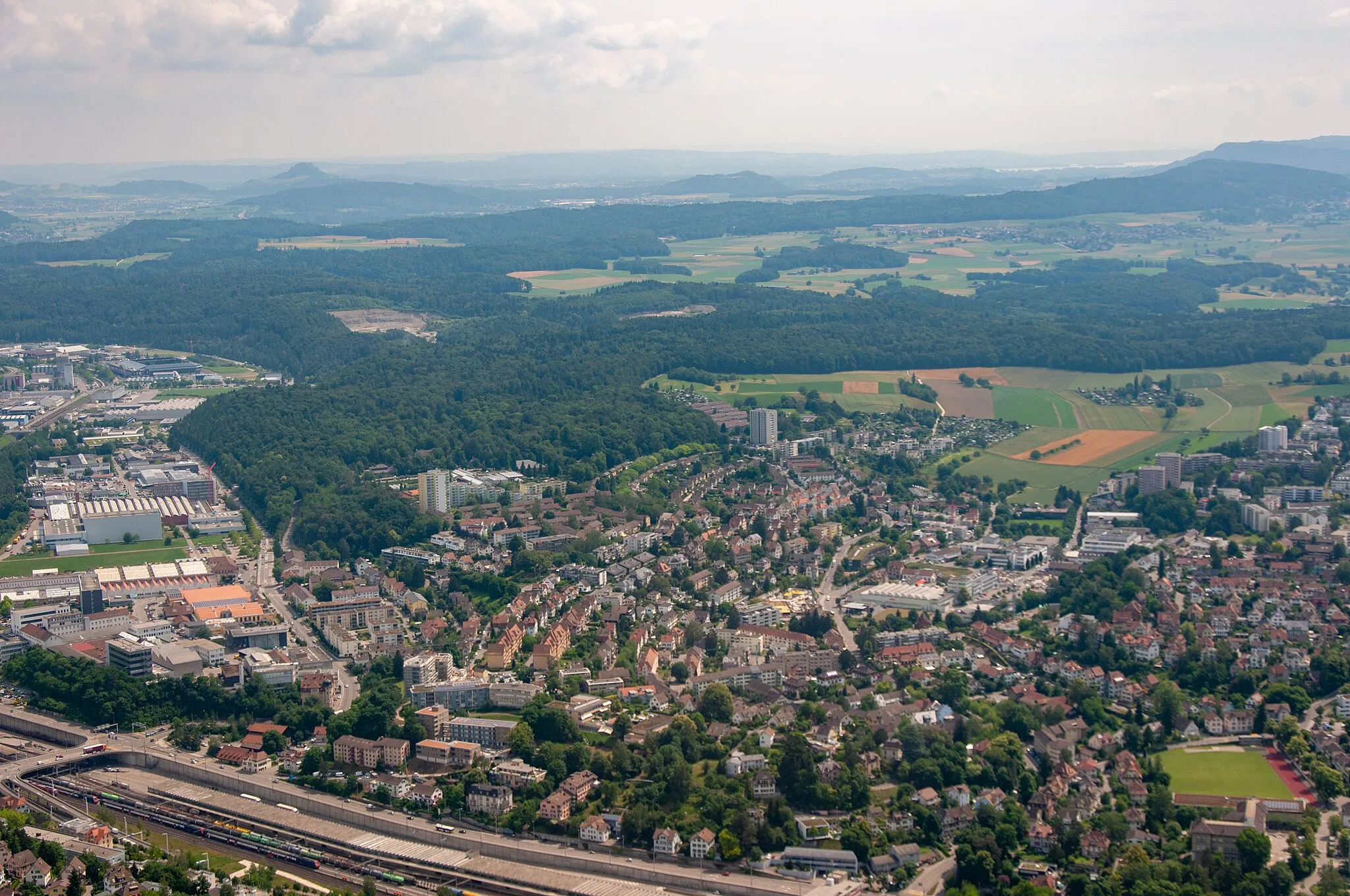 Photo showing: Aerial view of Schaffhausen