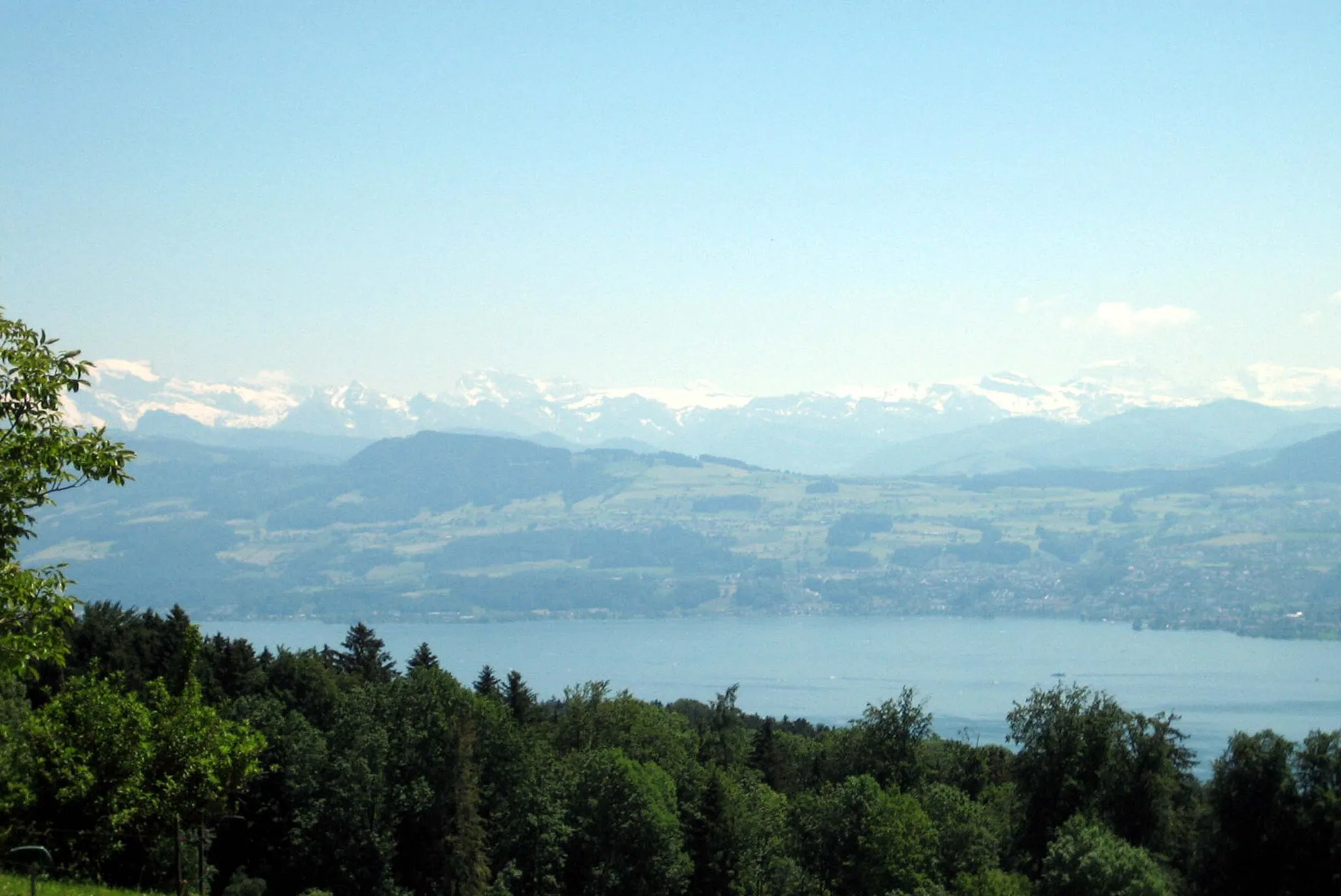 Photo showing: Blick über den Zürichsee nach Süden