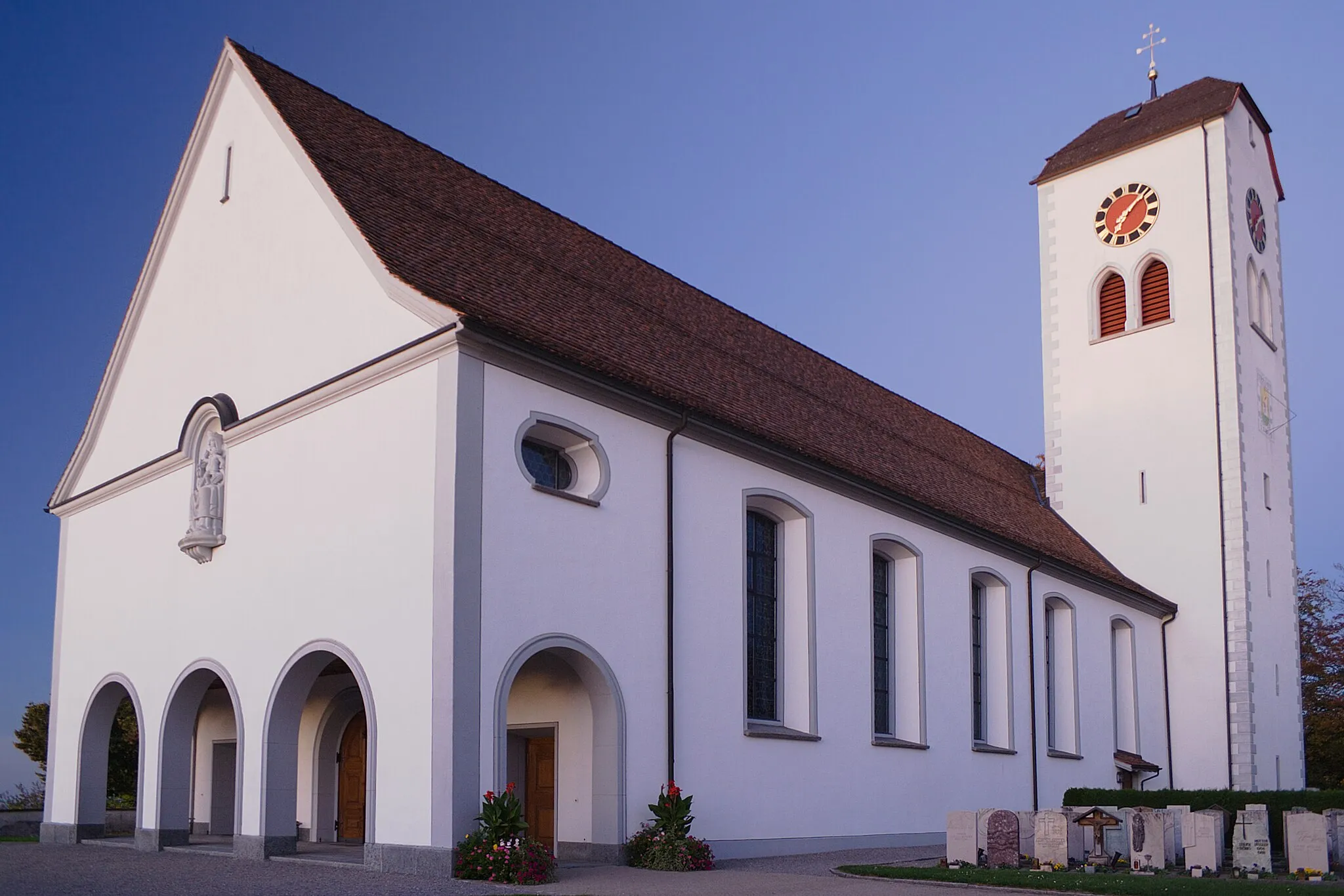 Photo showing: Das Wahrzeichen von Waldkirch (SG), Schweiz: Die katholische Kirche St. Blasius