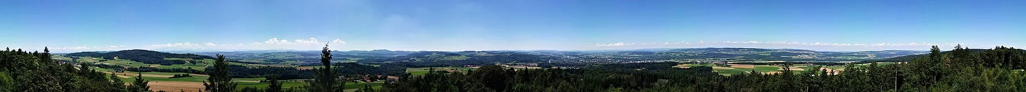 Photo showing: 360° Panorama vom Stählibuckturm