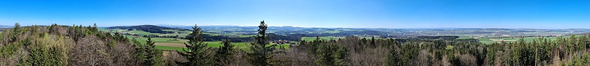Photo showing: 360° Panorama vom Stählibuckturm