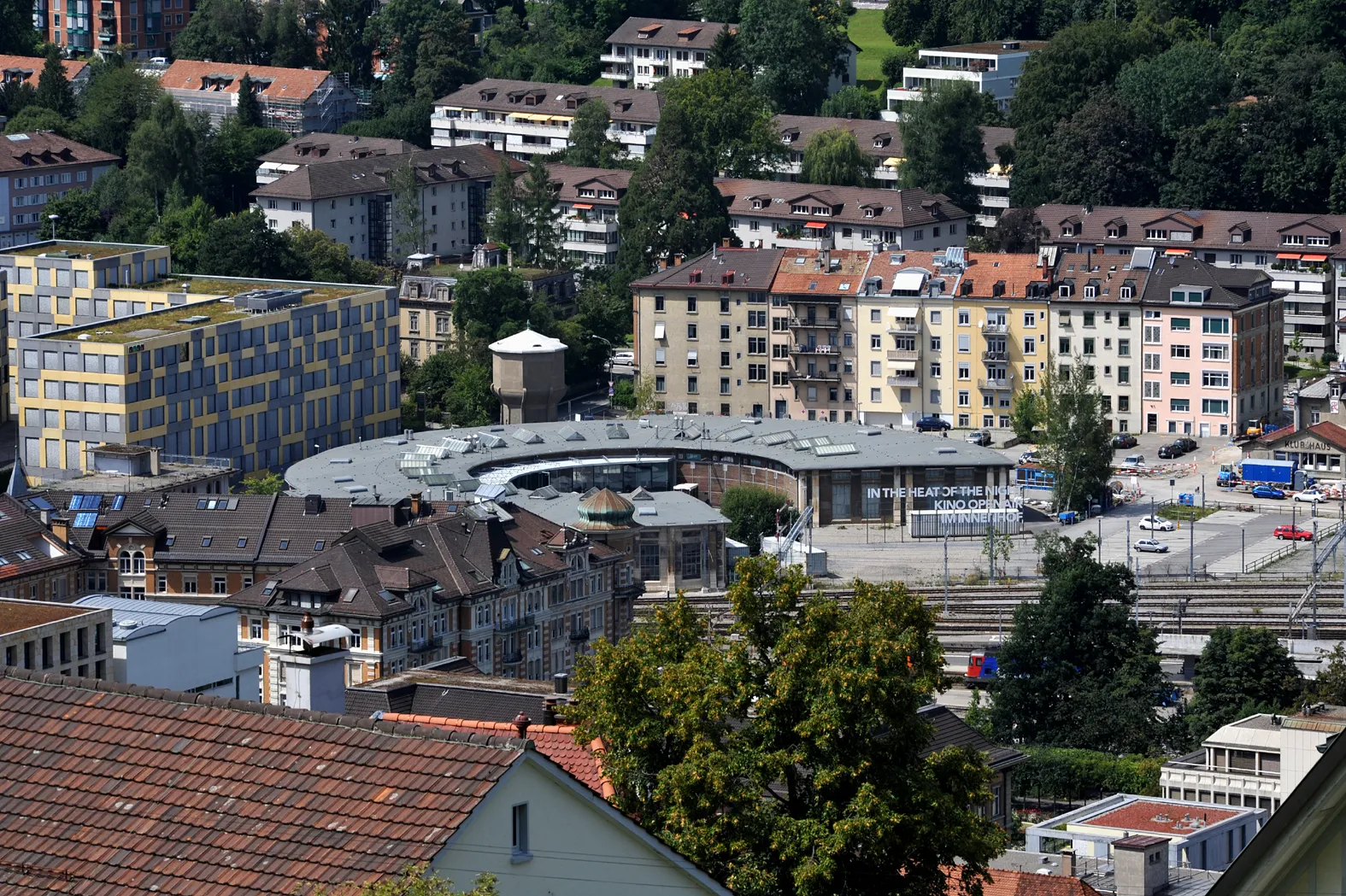 Photo showing: Water tower near the roundhouse at St. Gallen central station by Robert Maillart, built 1906; St. Gallen, Switzerland.