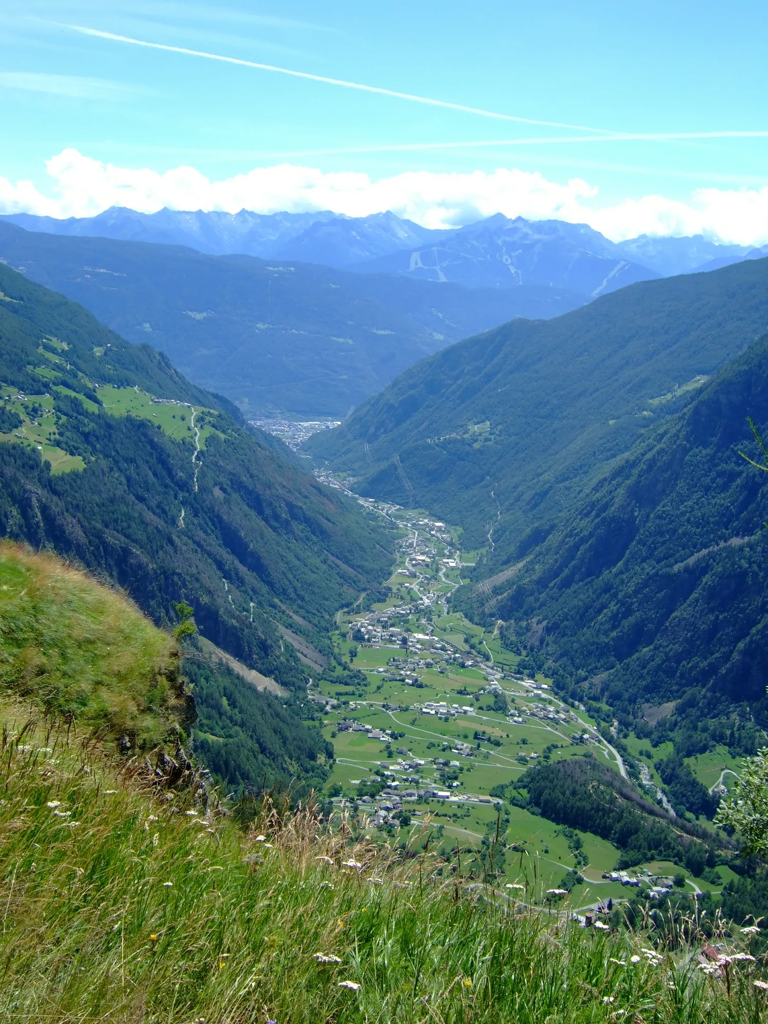 Photo showing: Sicht auf Brusio und Tirano von San Romerio, Schweiz
