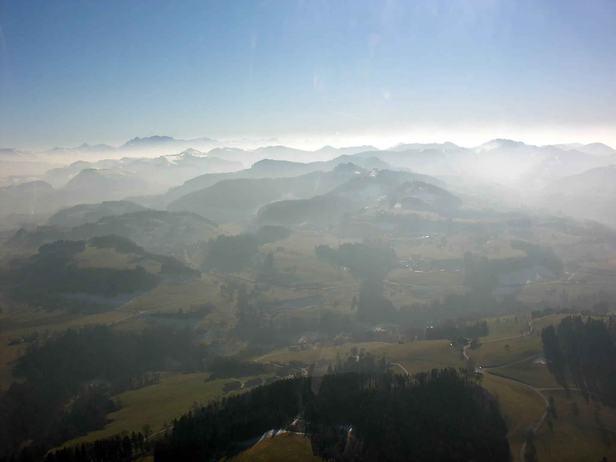 Photo showing: Switzerland, Canton of St. Gallen, aerial view overhead Mosnang