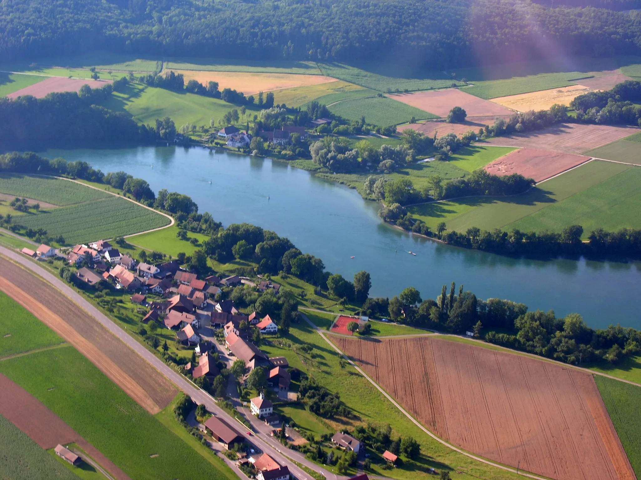 Photo showing: Aerial View of Rheinklingen and Bibermühle