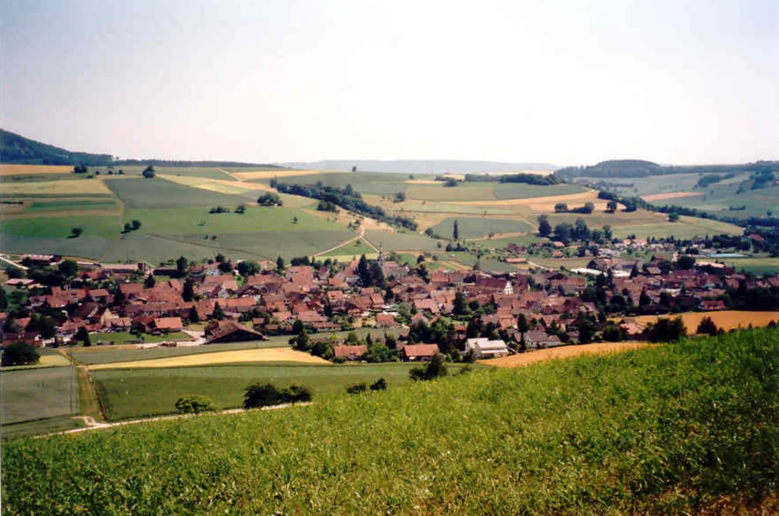 Photo showing: Aussicht auf das Dorf Schleitheim (Schlaate)