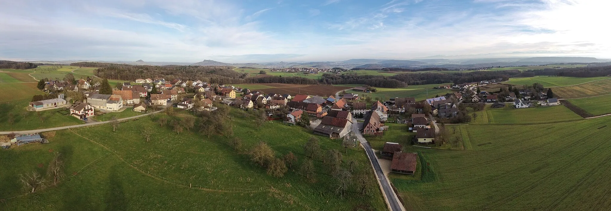 Photo showing: Switzerland, Canton of Schaffhausen, QC aerial picture of Büttenhardt
