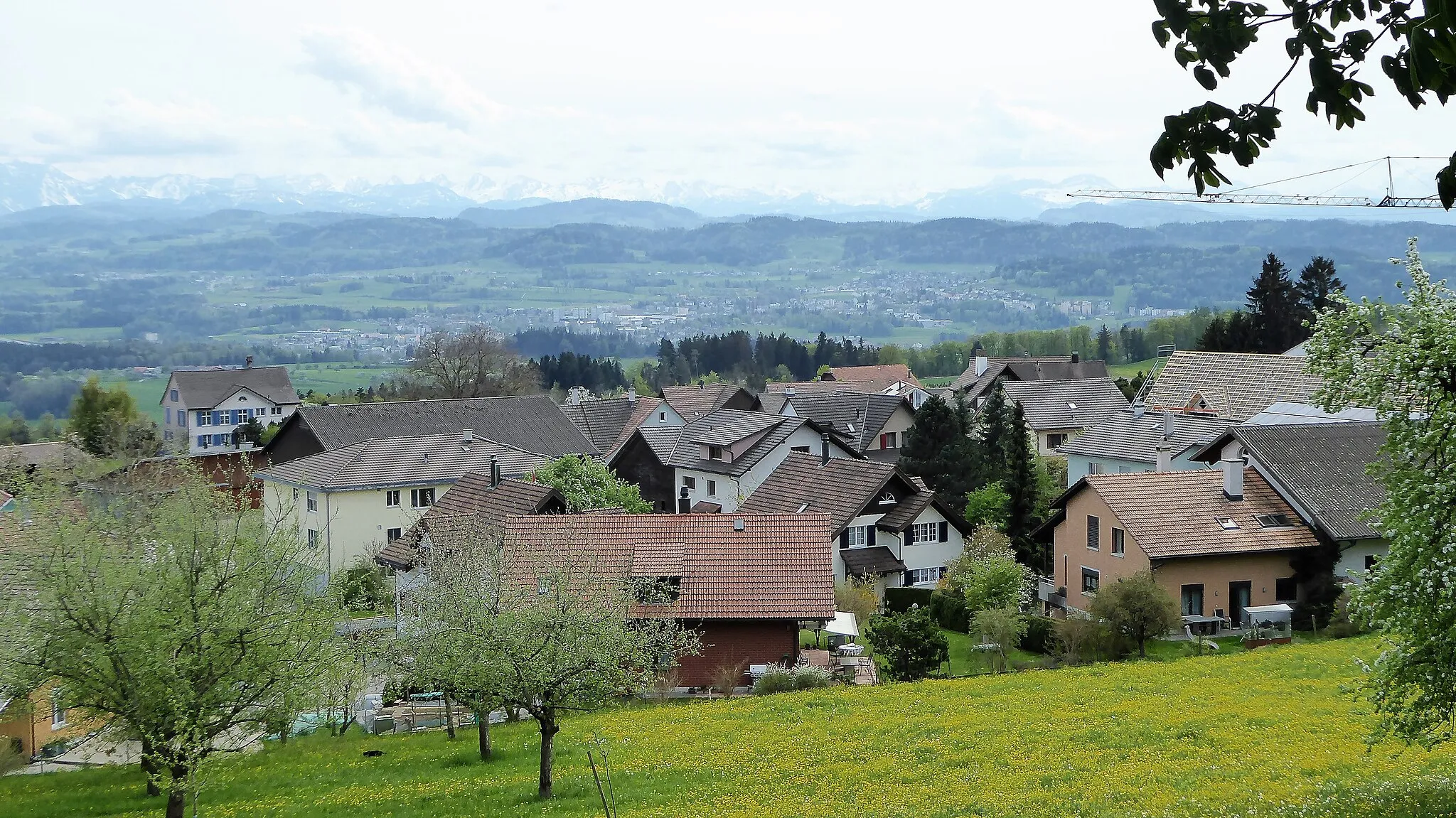 Photo showing: Blick vom Nollen auf das Dorf Hosenruck