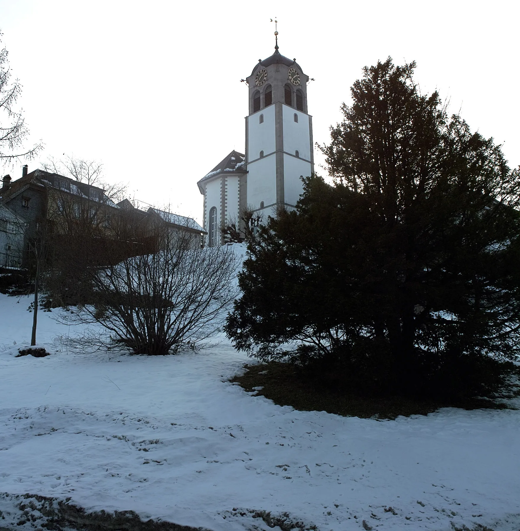 Photo showing: Church of Trogen in Canton Appenzell, Switzerland