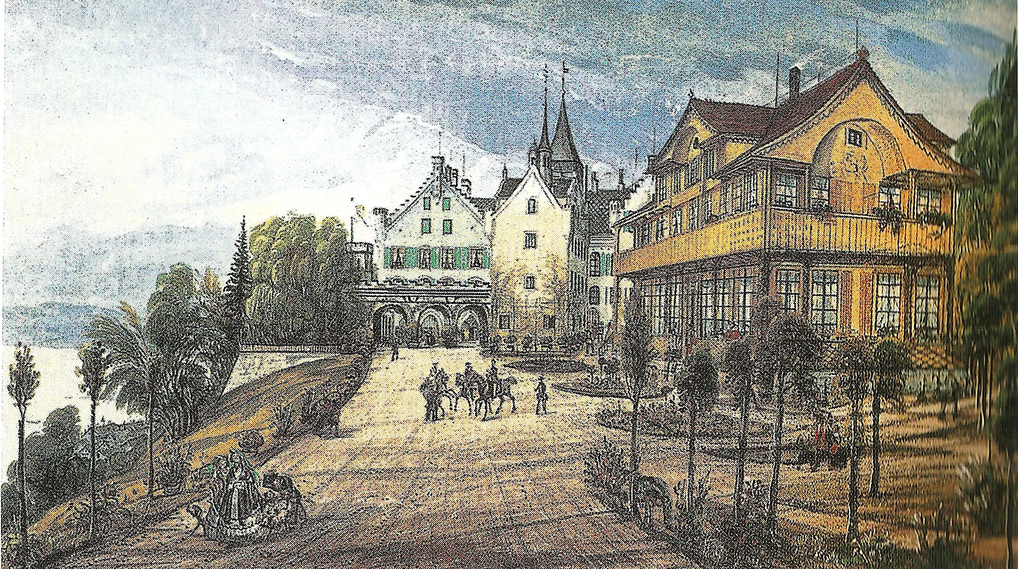 Photo showing: Schloss Wartegg, Gouache von Jakob Eggli.