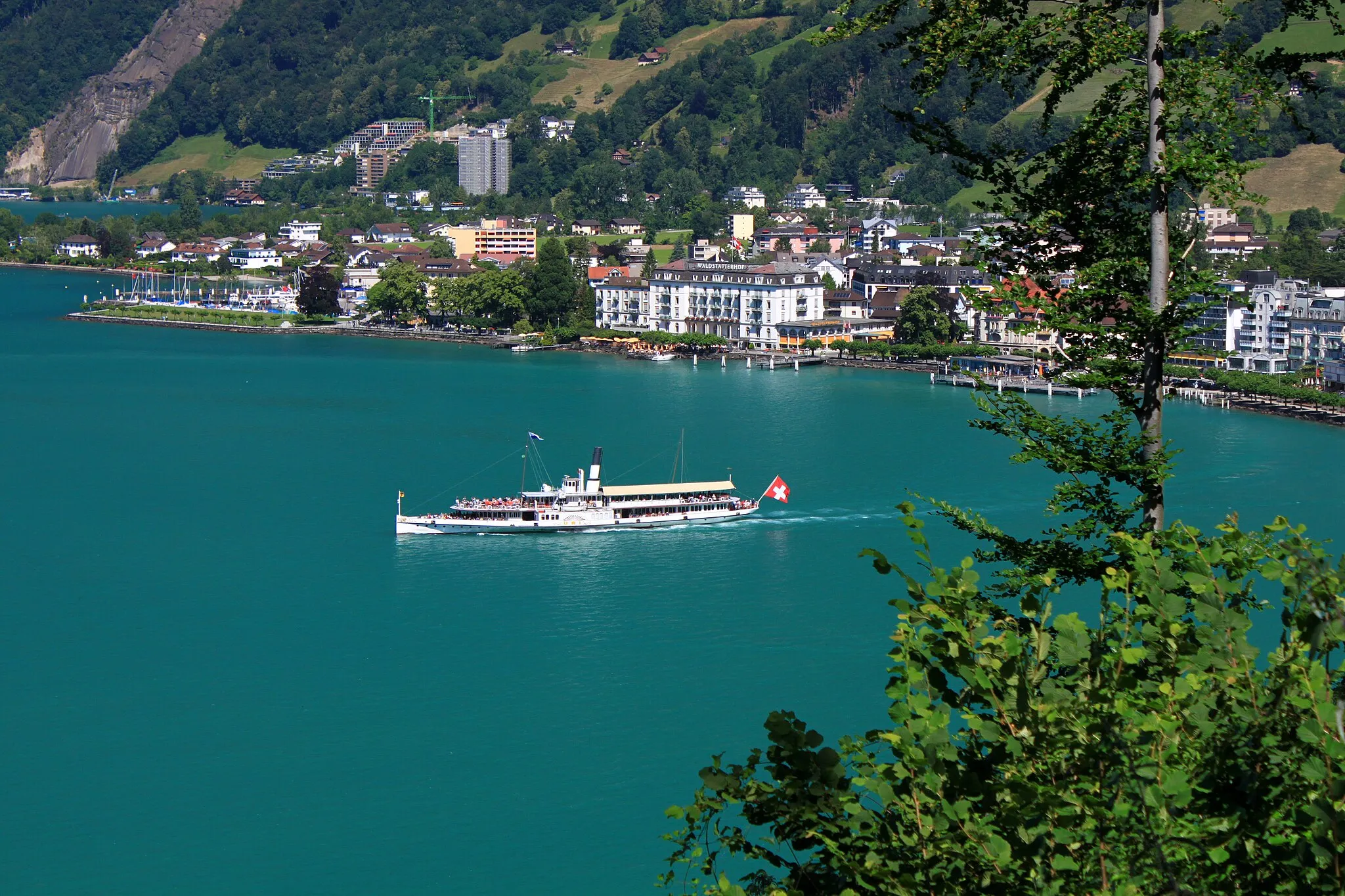Photo showing: Blick auf Brunnen SZ am Vierwaldstätter See im Schweizer Kanton Schwyz.