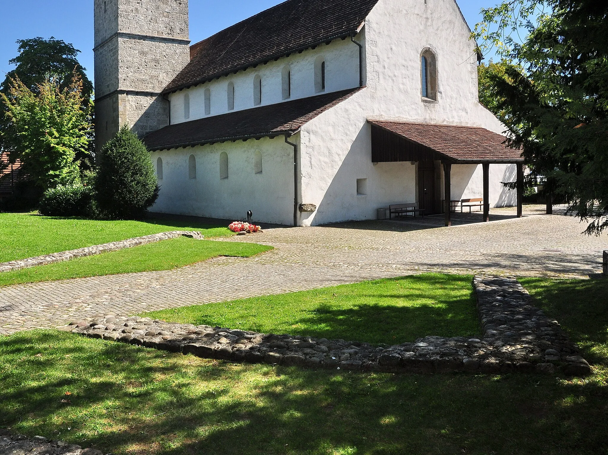 Photo showing: Vitudurum / Oberwinterthur, römischer Vicus, Reformierte Kirche St. Arbogast, Obere Hohlgasse in Winterthur (Switzerland)