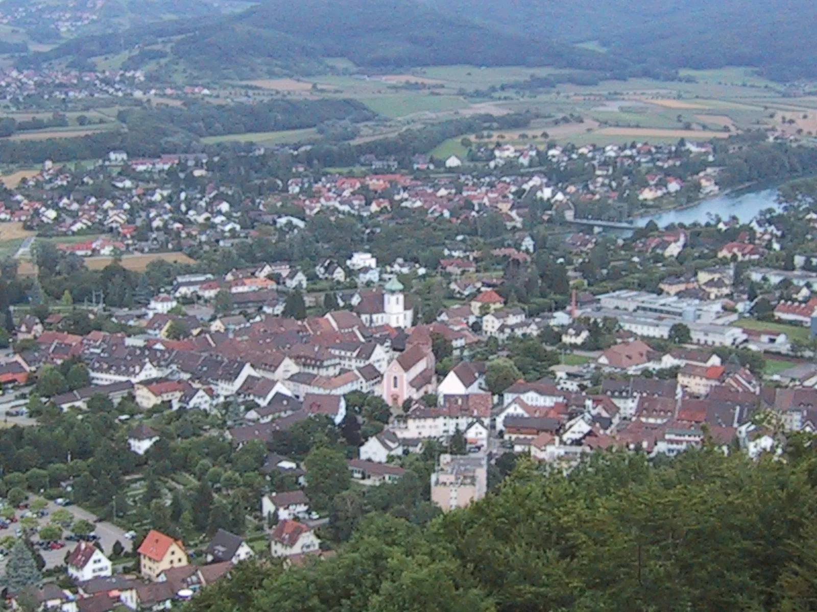 Photo showing: Zurzach aufgenommen vom südlich gelegenen Achenberg