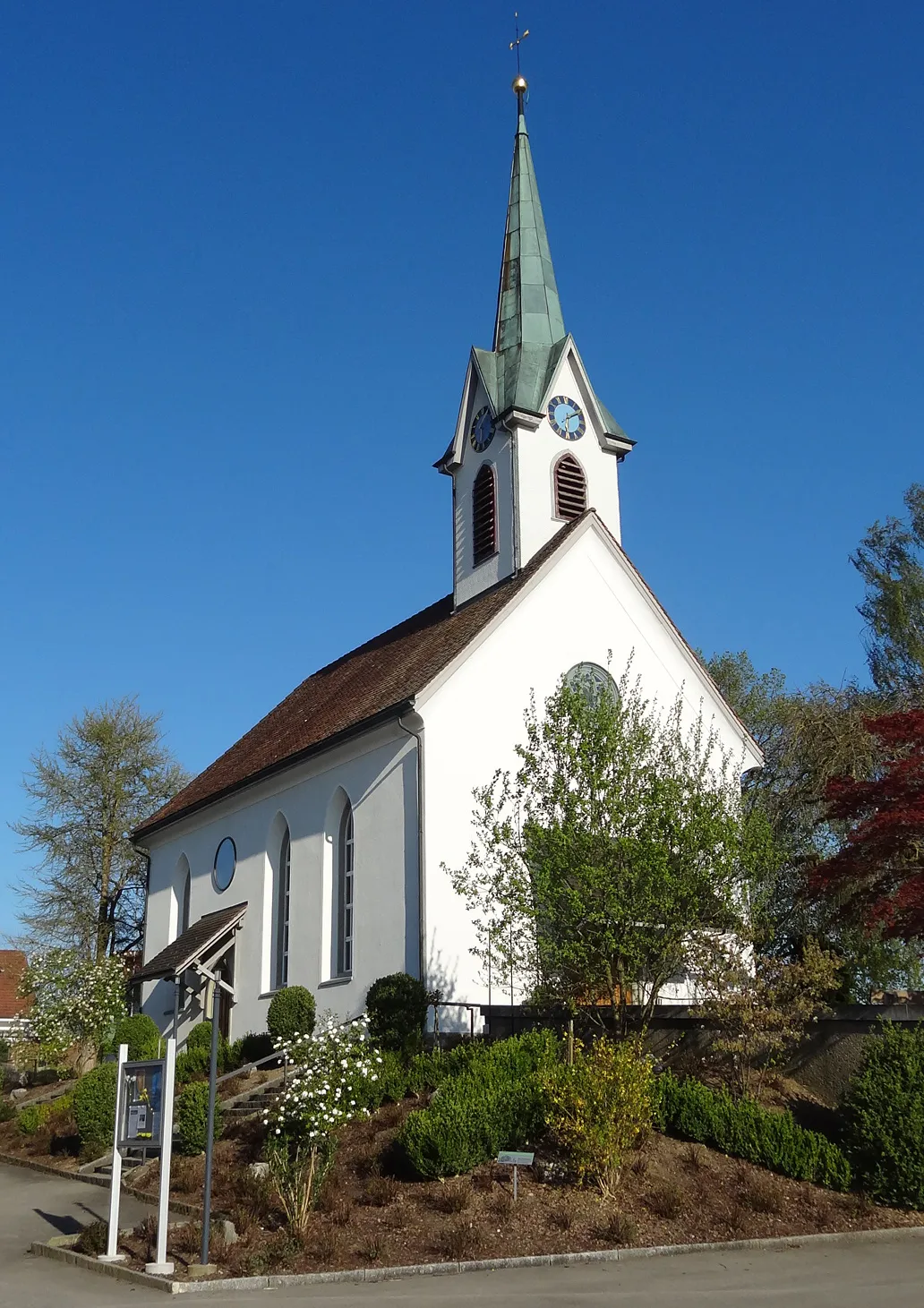 Photo showing: Reformed church of Andwil, Switzerland