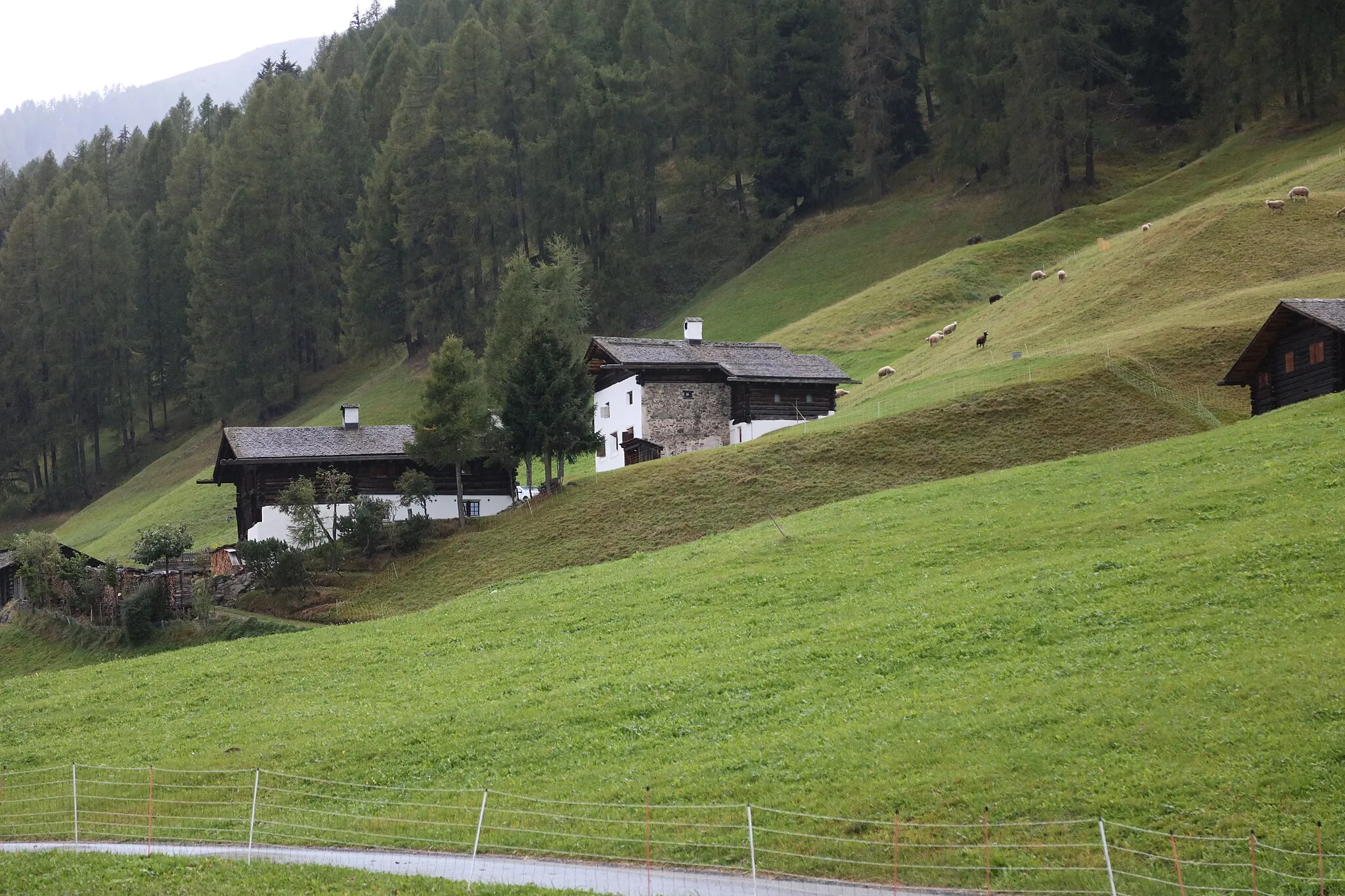 Photo showing: Der Siedlungsflecken "in den Lärchen" in Davos Frauenkirch.