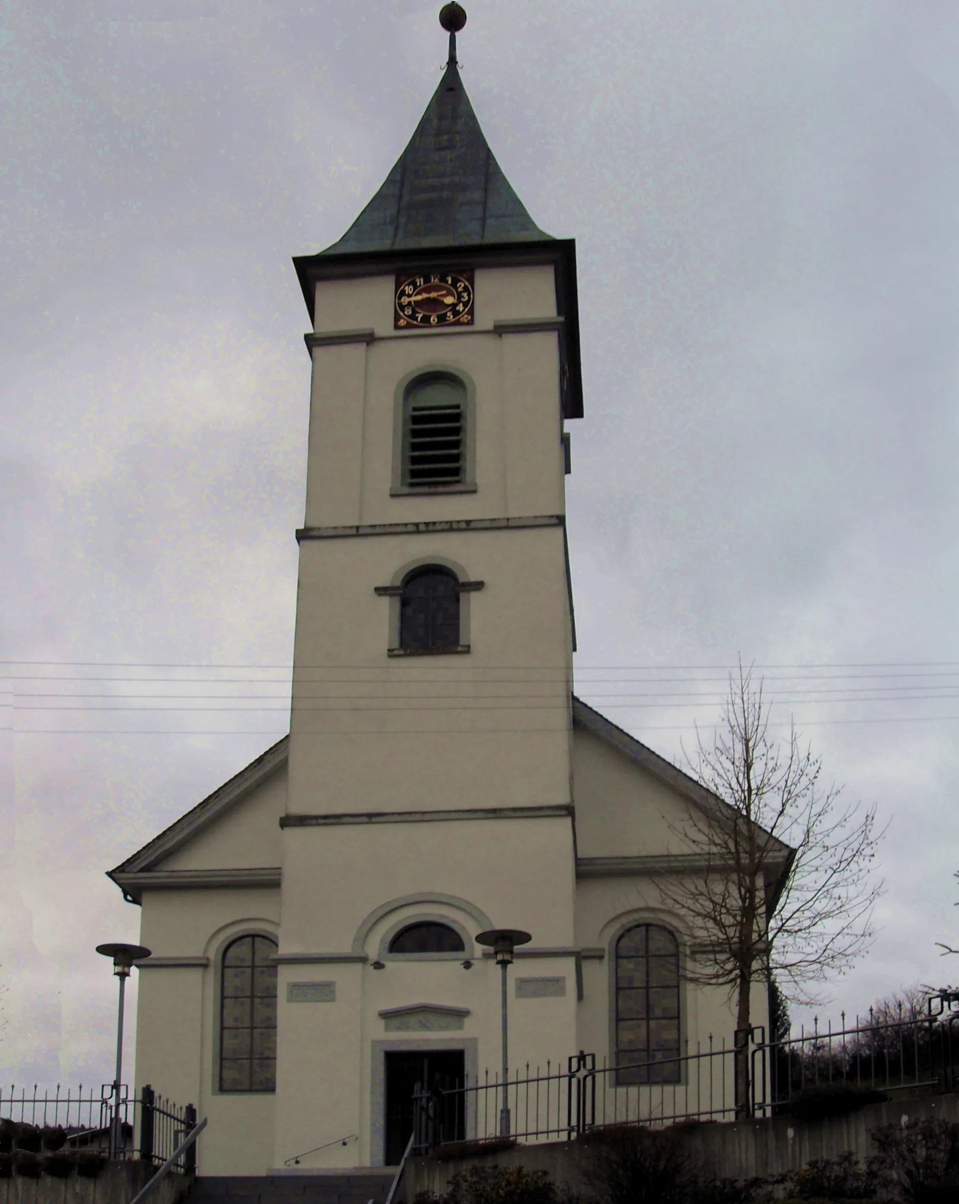 Photo showing: Turm der Kirche St. Peter und Paul in Eberfingen, Stadt Stühlingen, Deutschland